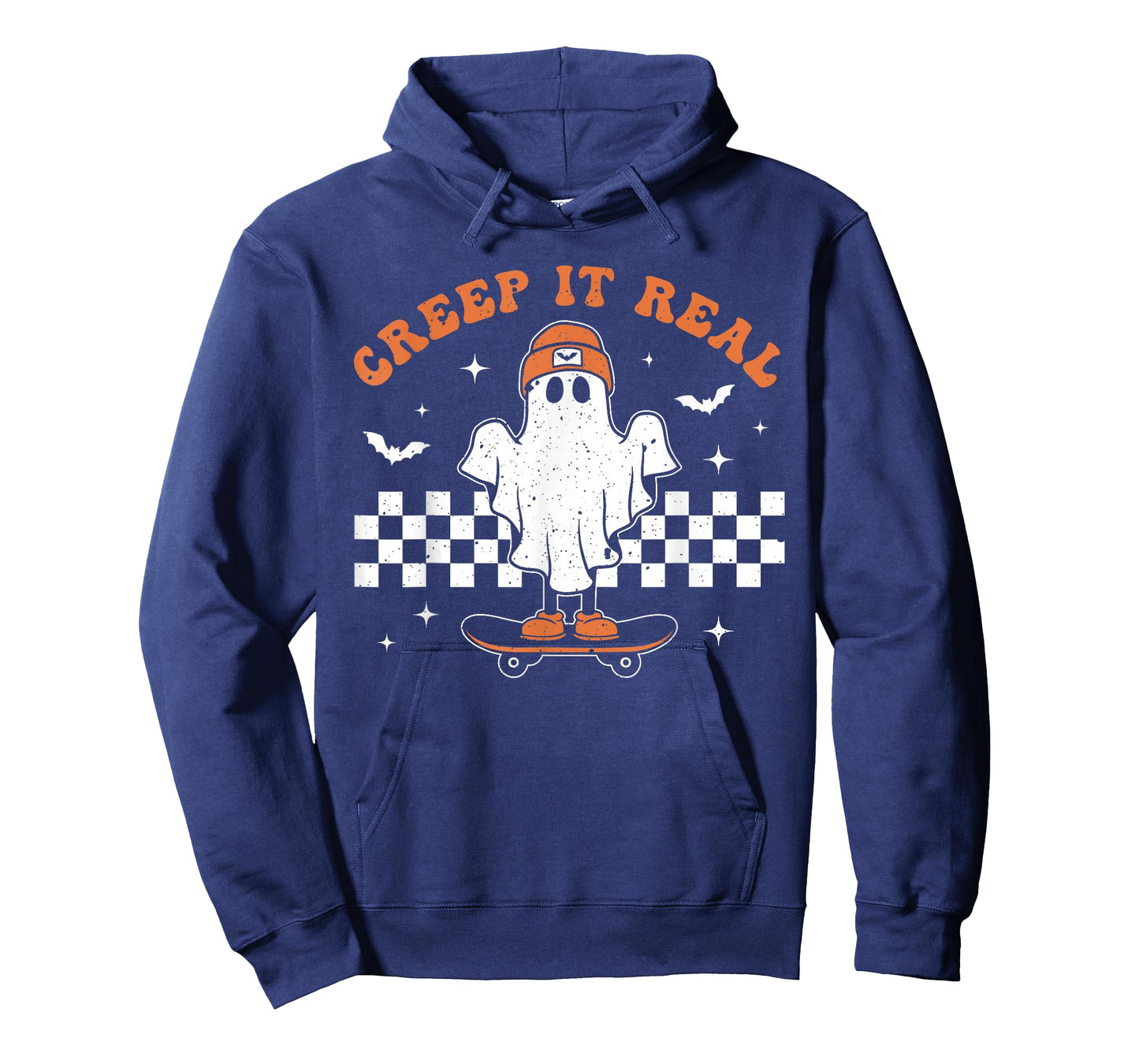 Creep it Real Ghost Skateboard Retro Cute Halloween Boy Girl T-Shirt