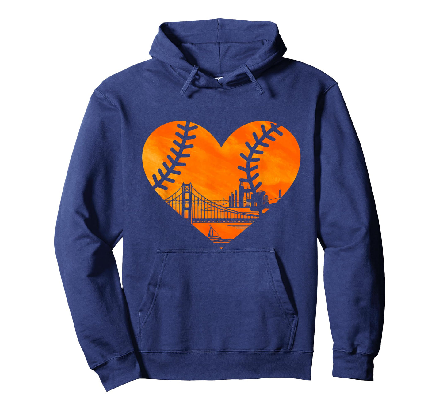 US State San Francisco Baseball Vintage Heart T-Shirt