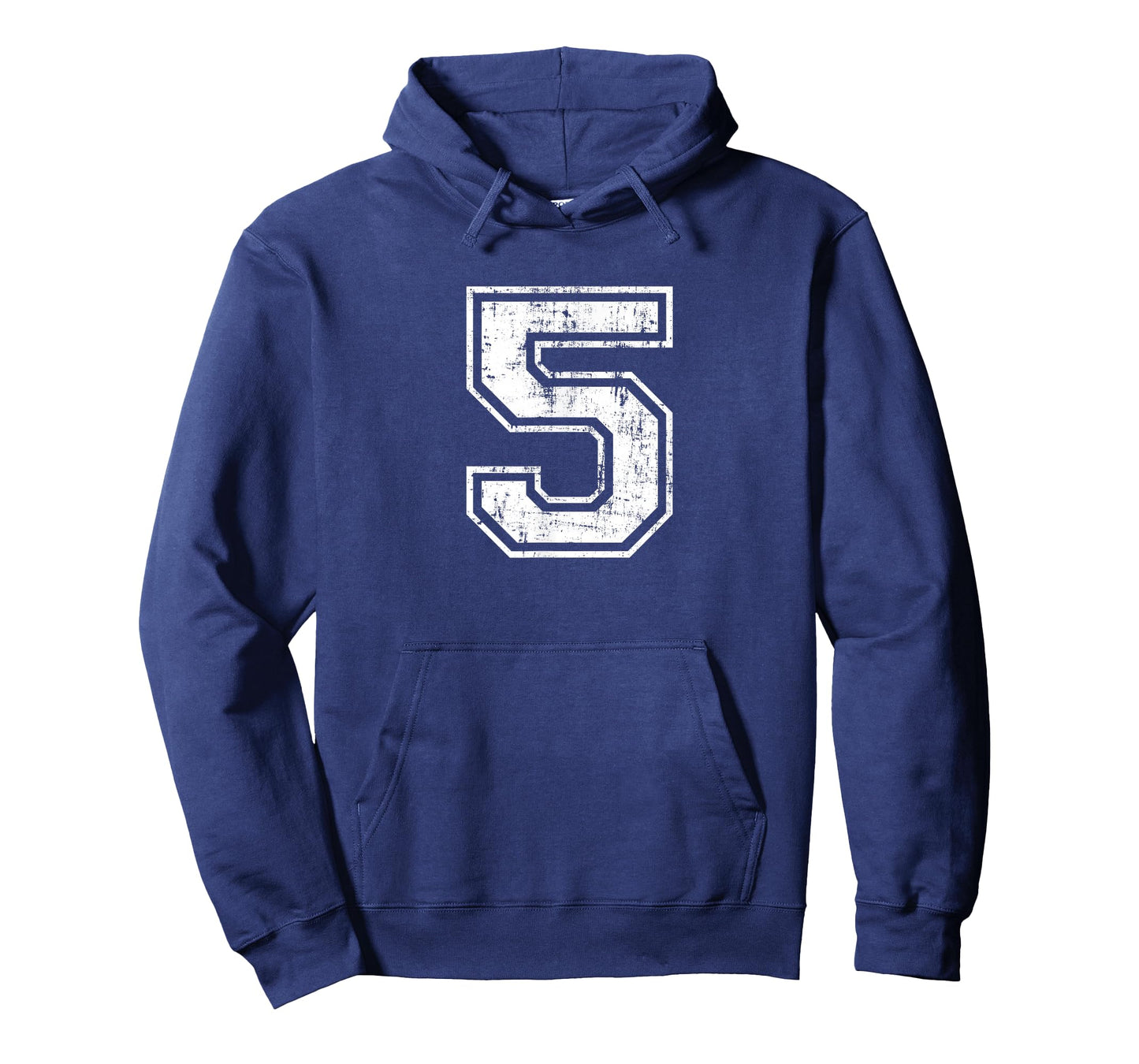 Number 5 Distressed Vintage Five Sports Training Practice T-Shirt