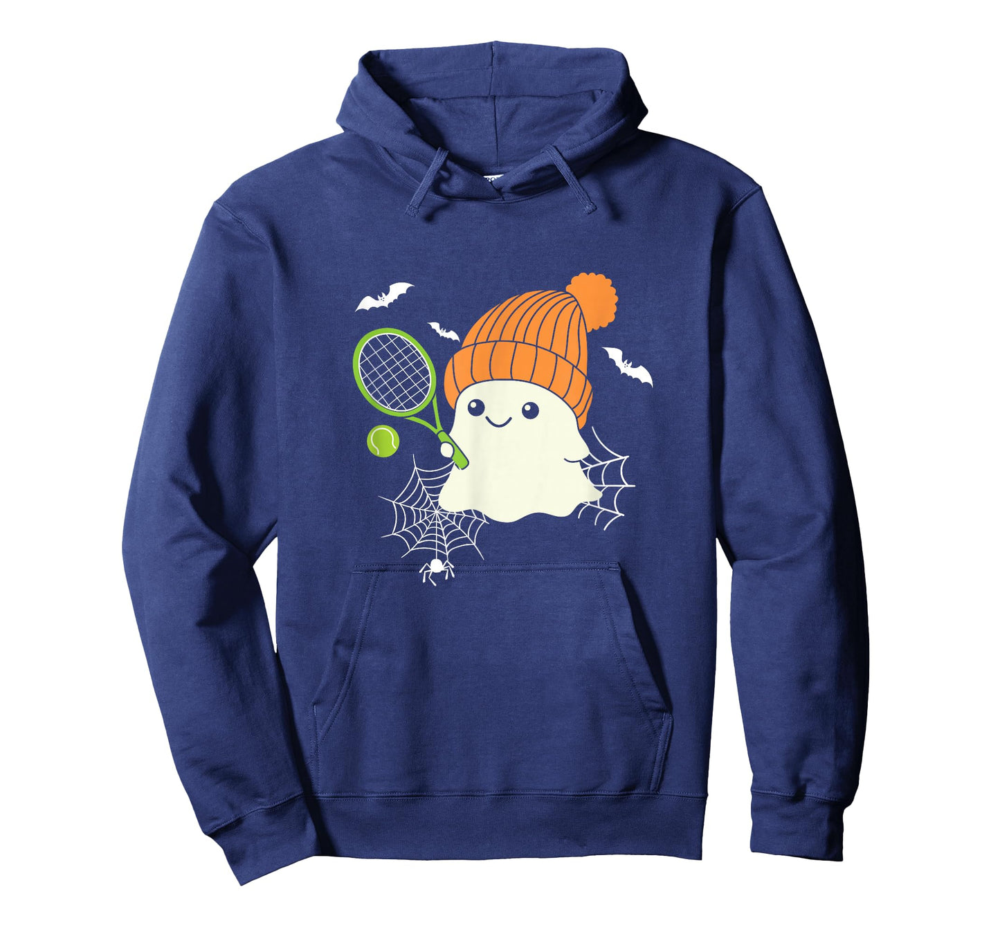 Boo Ghost Playing Tennis Funny Halloween Tennis Costume T-Shirt