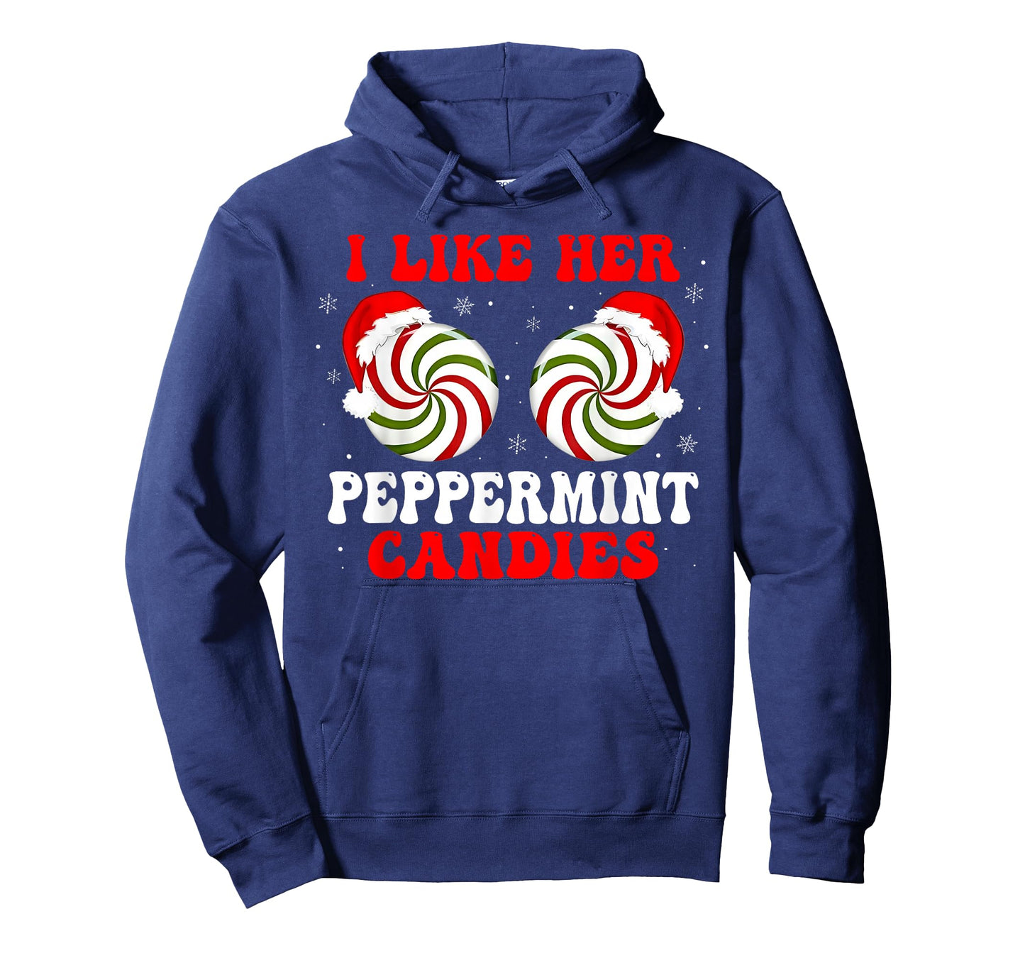 I Like Her Peppermint Candies Couples Matching Christmas T-Shirt