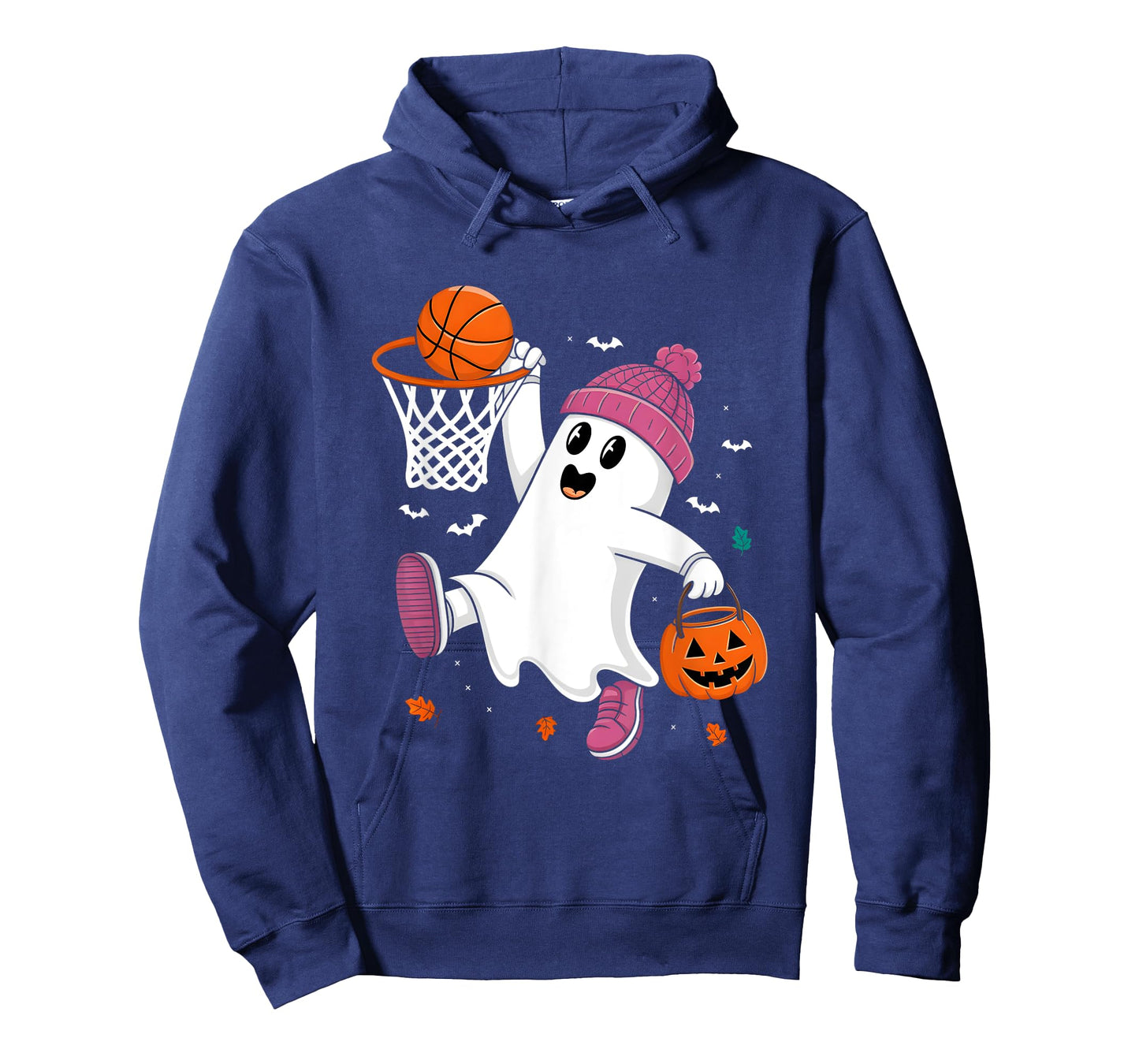 Funny Halloween Ghost Dunking Basketball Costume Boys Kids T-Shirt