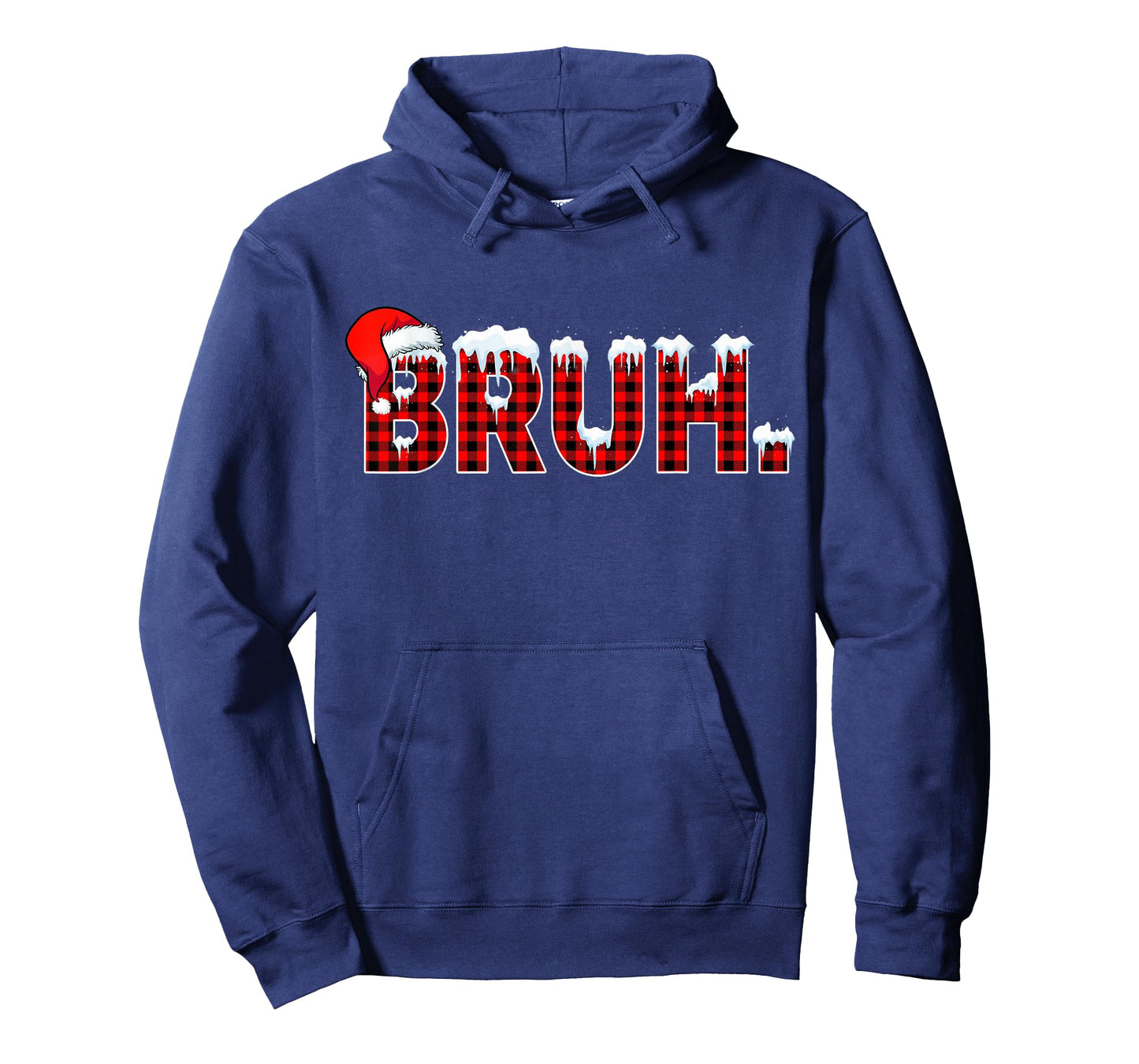 Bruh Funny Christmas Plaid Teens Boys Kids Xmas Pajamas T-Shirt