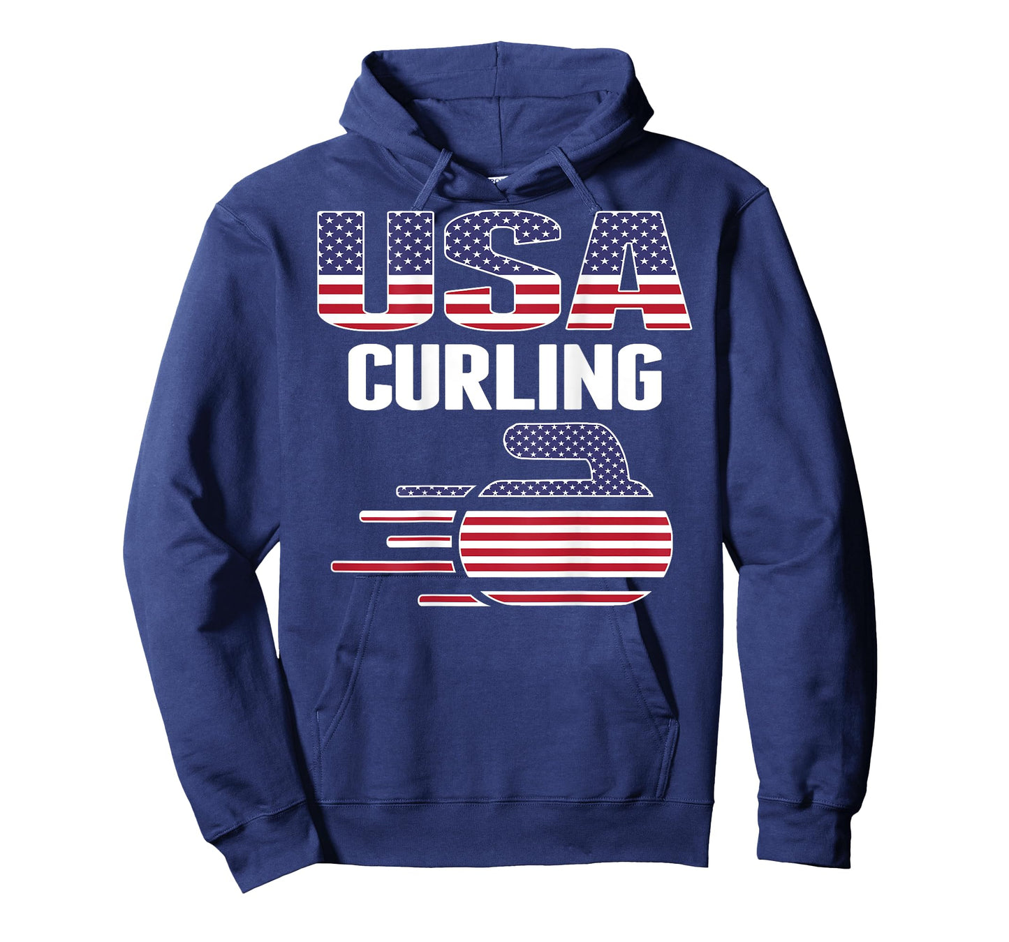 USA Team Curling Rock Jersey American Flag Winter Sport Gift T-Shirt for Women Kids Men