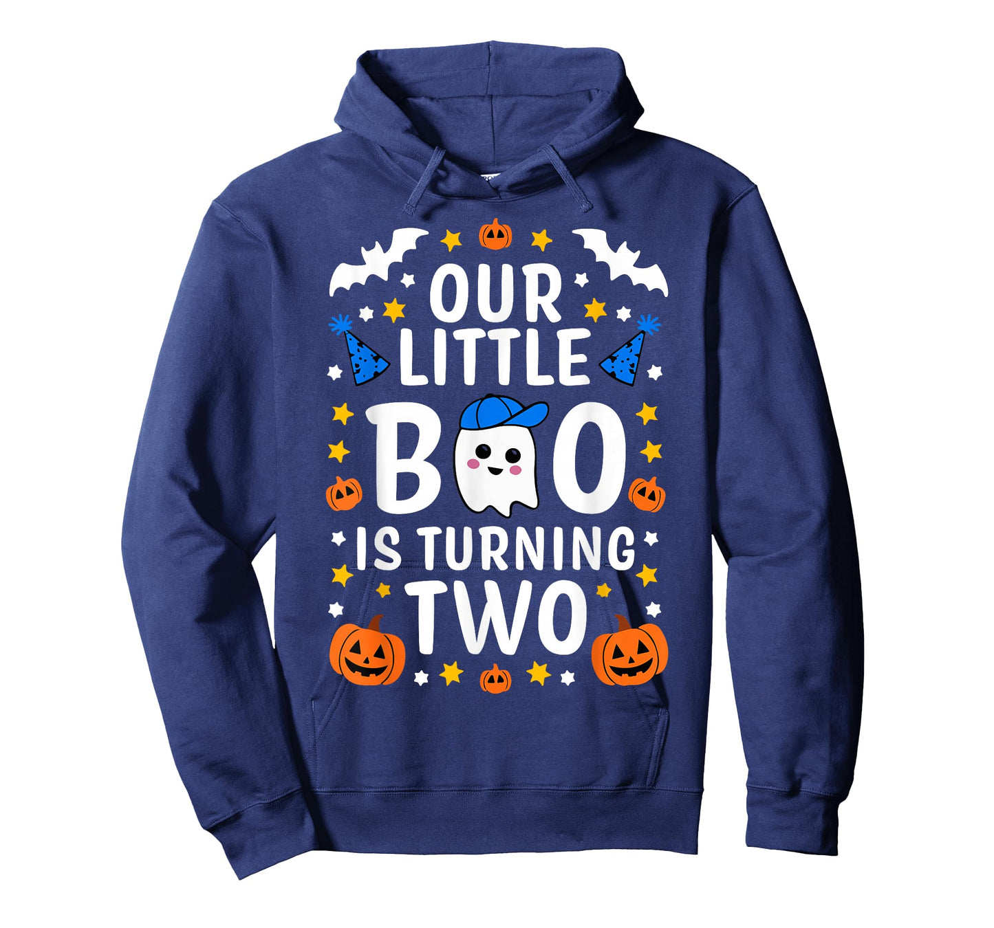 Our Little Boo Is Turning Two Yr 2nd Birthday Boy Halloween T-Shirt