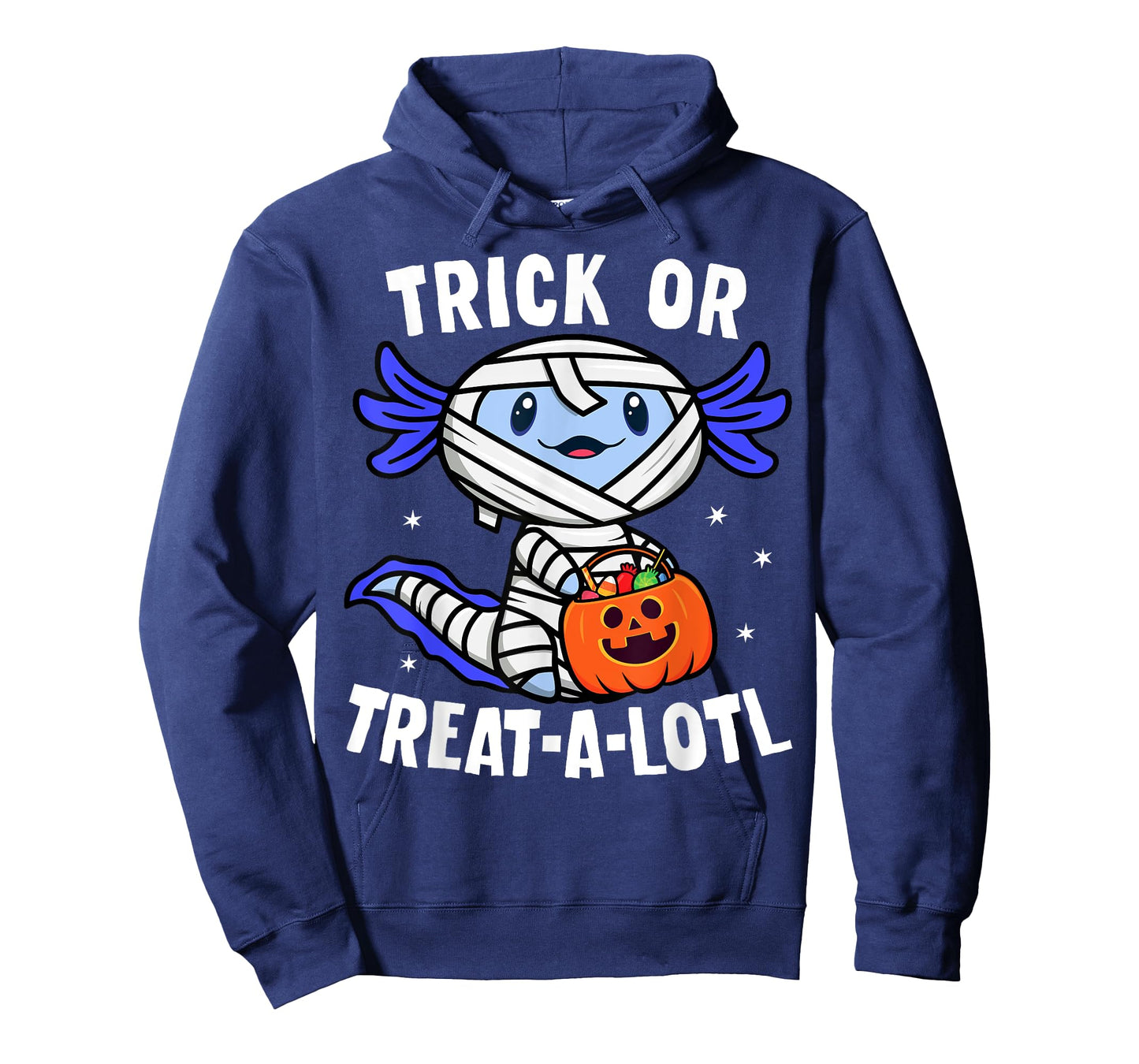 Trick or Treat A Lotl Axolotl Mummy Boys Girls Halloween T-Shirt