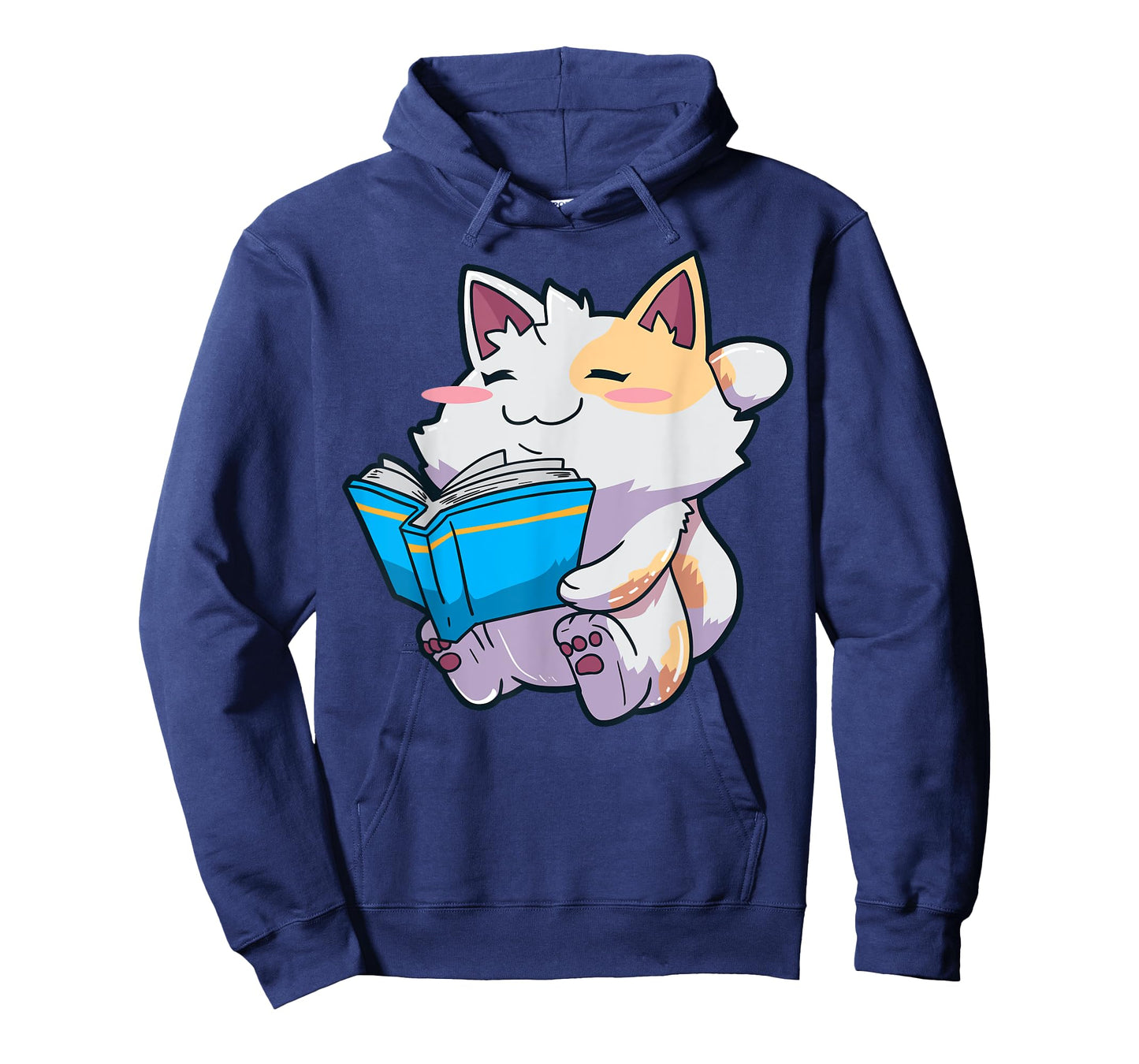 Anime Cat Books Reading English Teacher Kawaii Neko T-Shirt for Men Women Kids