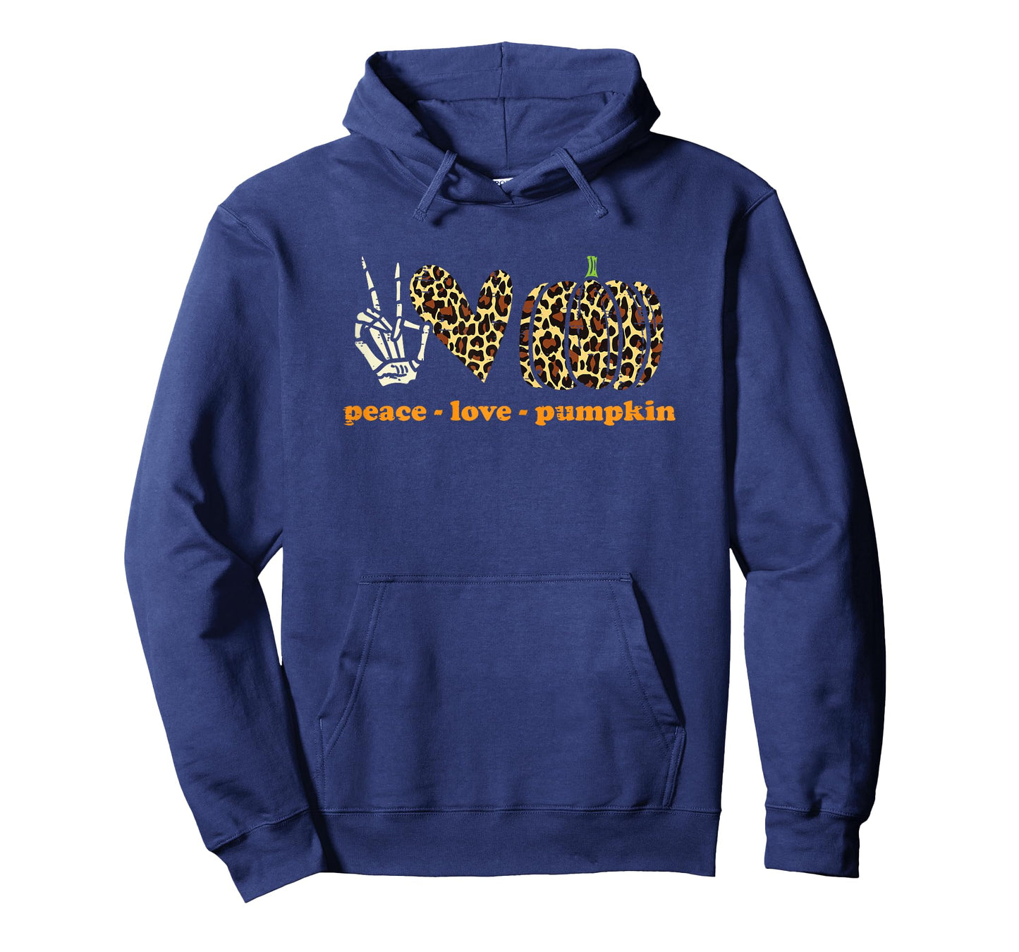 Peace Love Pumpkins Leopard Print Cheetah Halloween Women T-Shirt