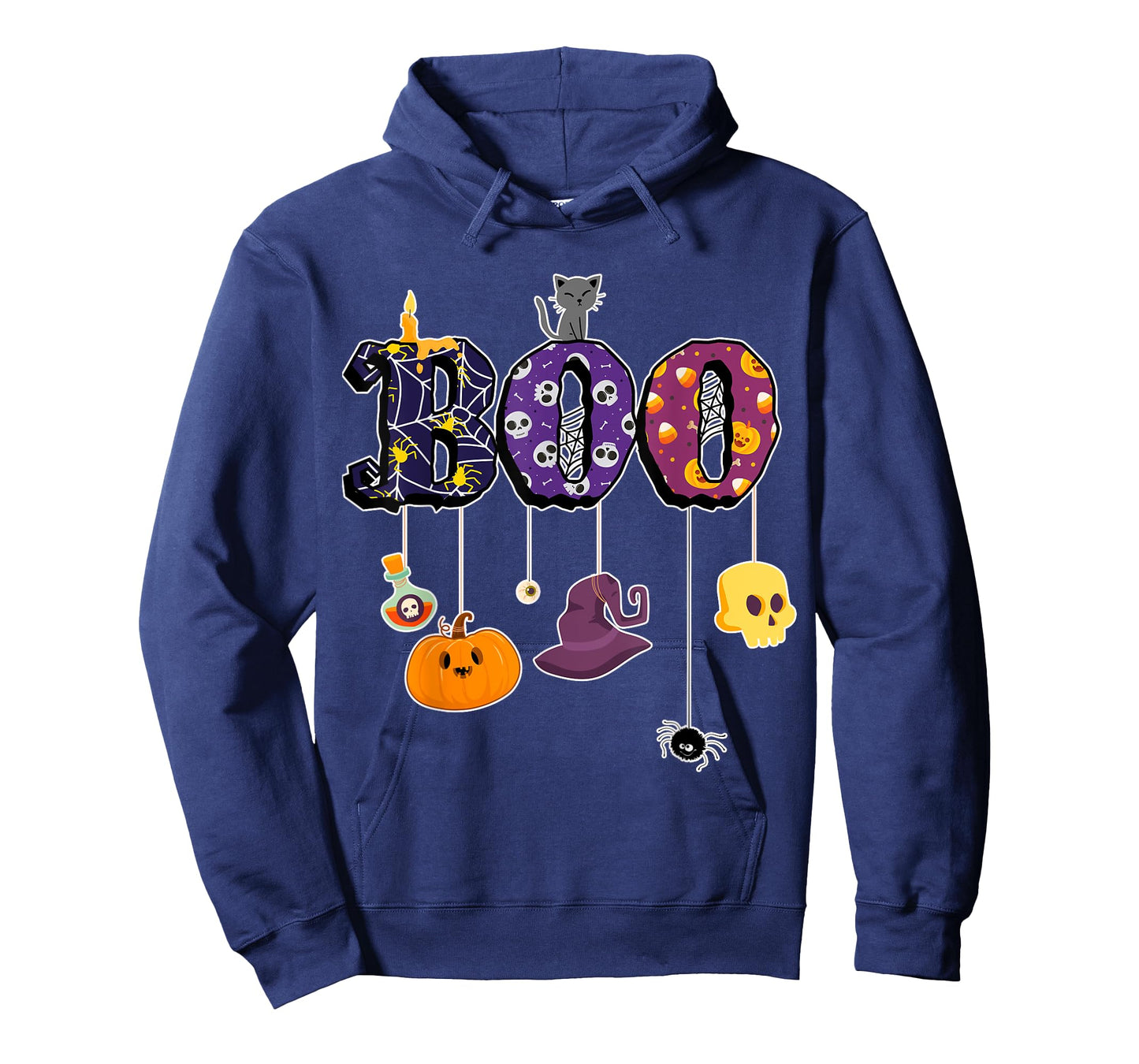 Boo Halloween Costume Spiders, Ghosts, Pumkin & Witch Hat T-Shirt