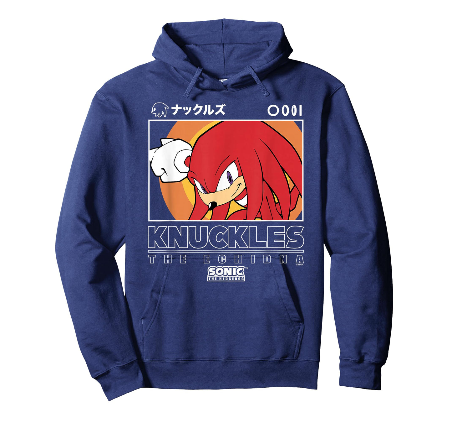 Sonic The Hedgehog Knuckles Iconic Kanji Chest Big Portrait T-Shirt