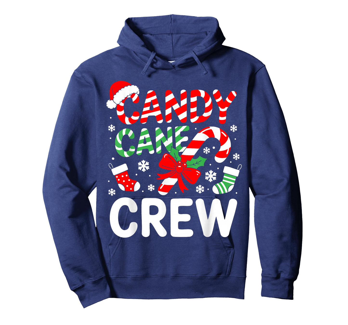 Candy Cane Crew Shirt Adult Men Women Kids Christmas Pajamas T-Shirt
