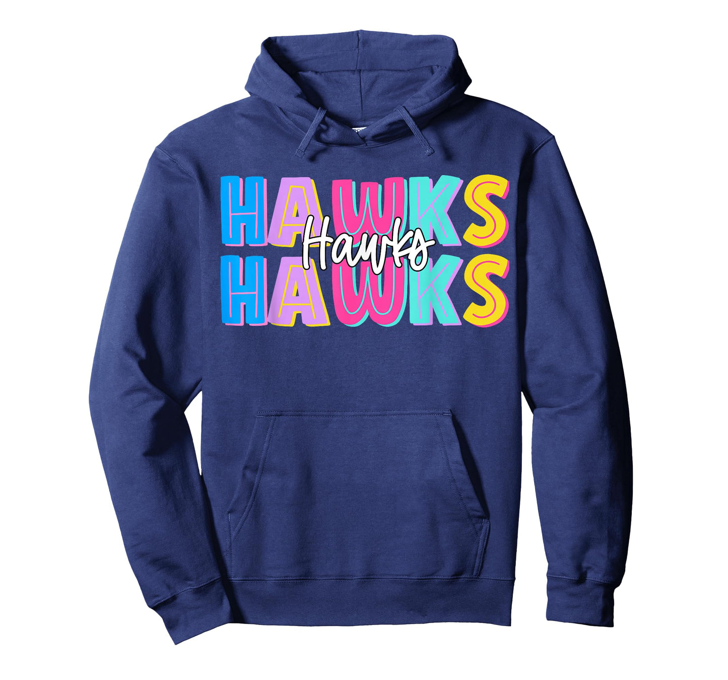 Hawks School Sports Fan Team Spirit T-Shirt