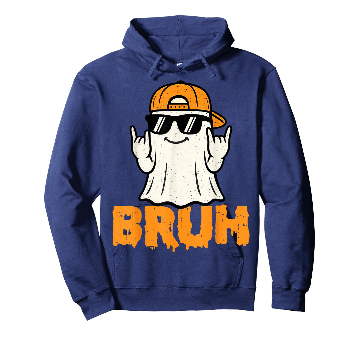 Bruh Ghost Funny Rocker Halloween Costume Men Boys Kids T-Shirt