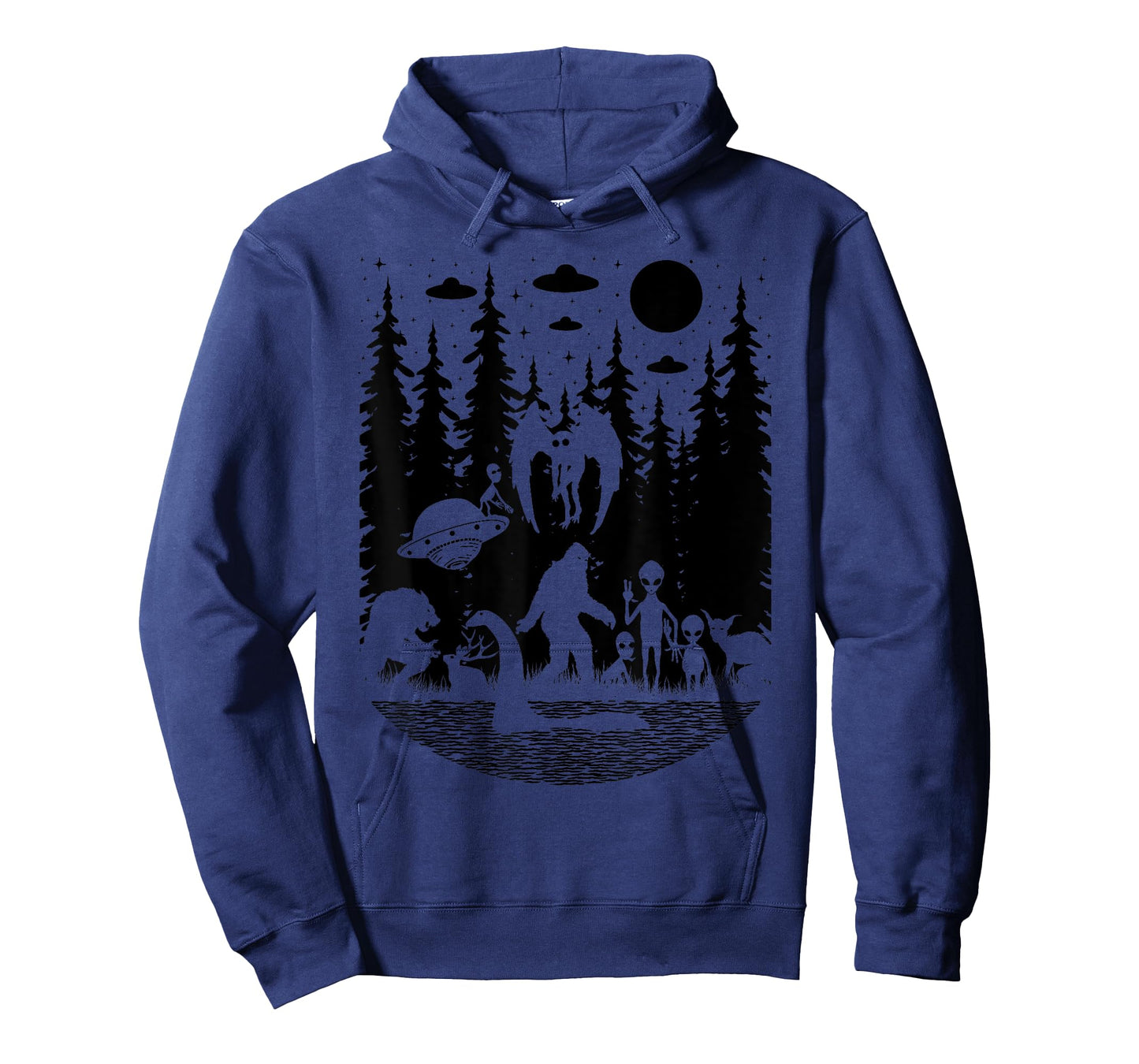 Bigfoot Loch Ness Monster Mothman And Aliens Funny Cryptid T-Shirt