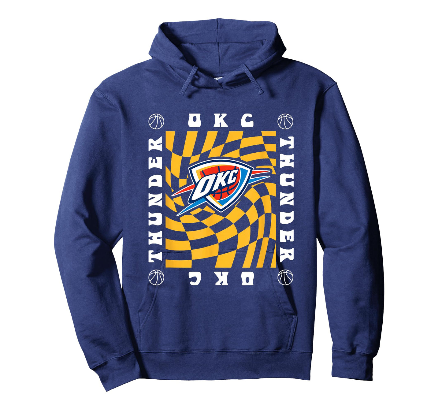 NBA Oklahoma City Thunder Retro Checkerboard Wave T-Shirt