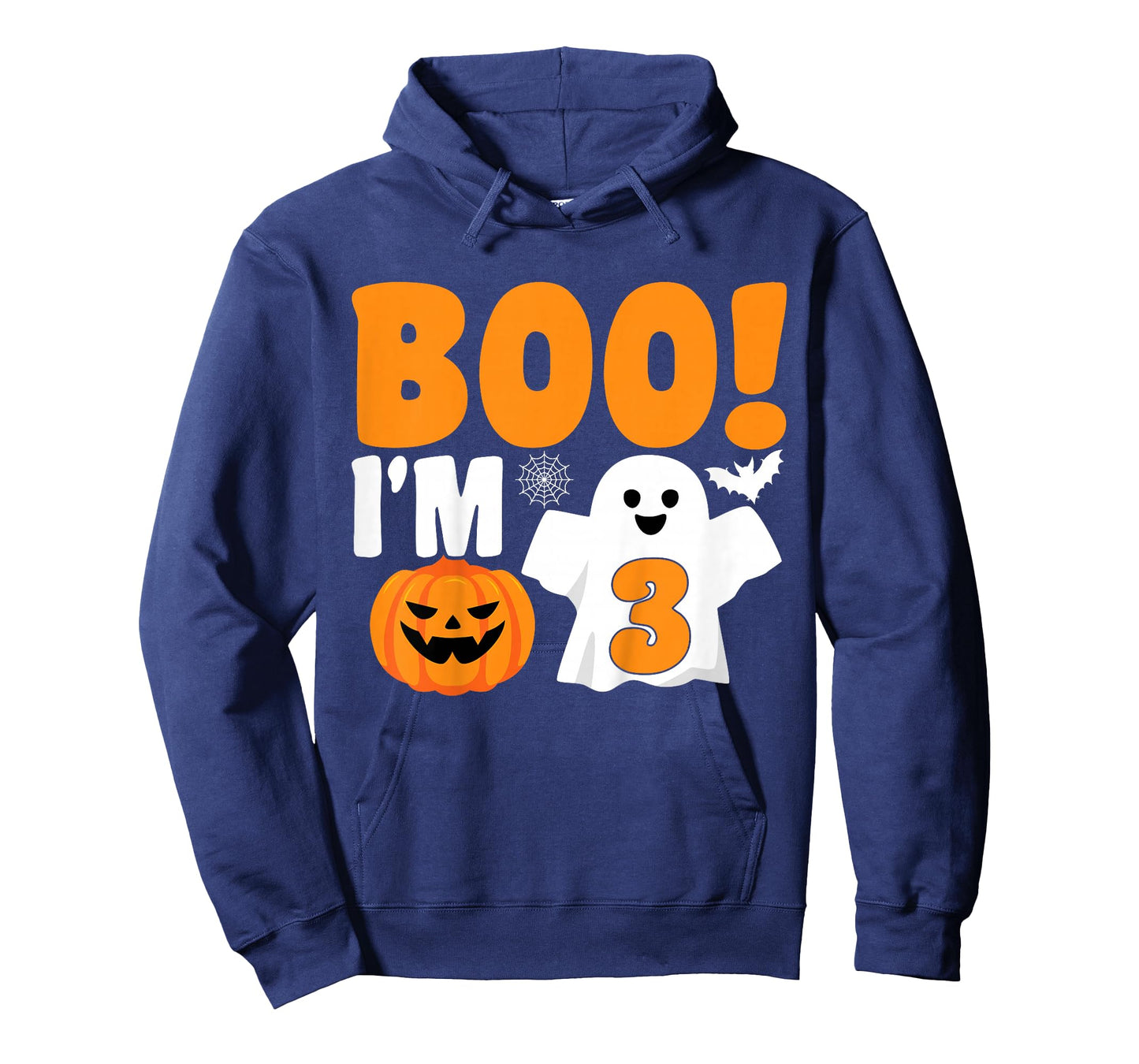 Kids Boo I'm 3 Halloween Spooky Pumpkin Kids 3rd Birthday T-Shirt