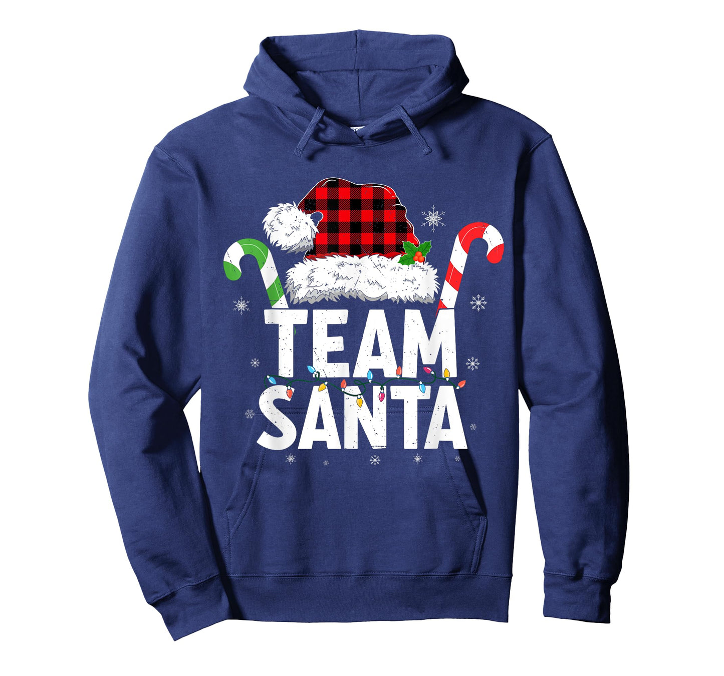 Team Santa Red Plaid Christmas Family Matching T-Shirt
