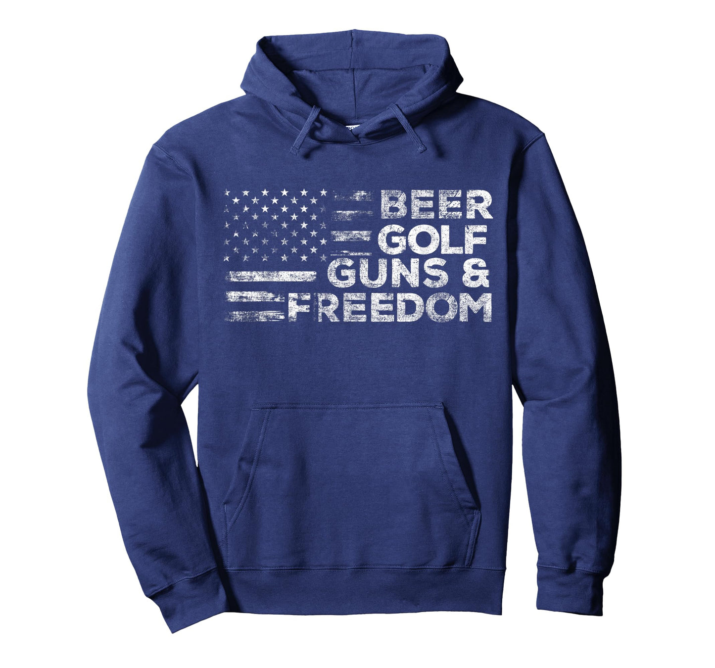 Beer Golf Guns & Freedom - USA American Flag Golfer Golfing T-Shirt for Women Men