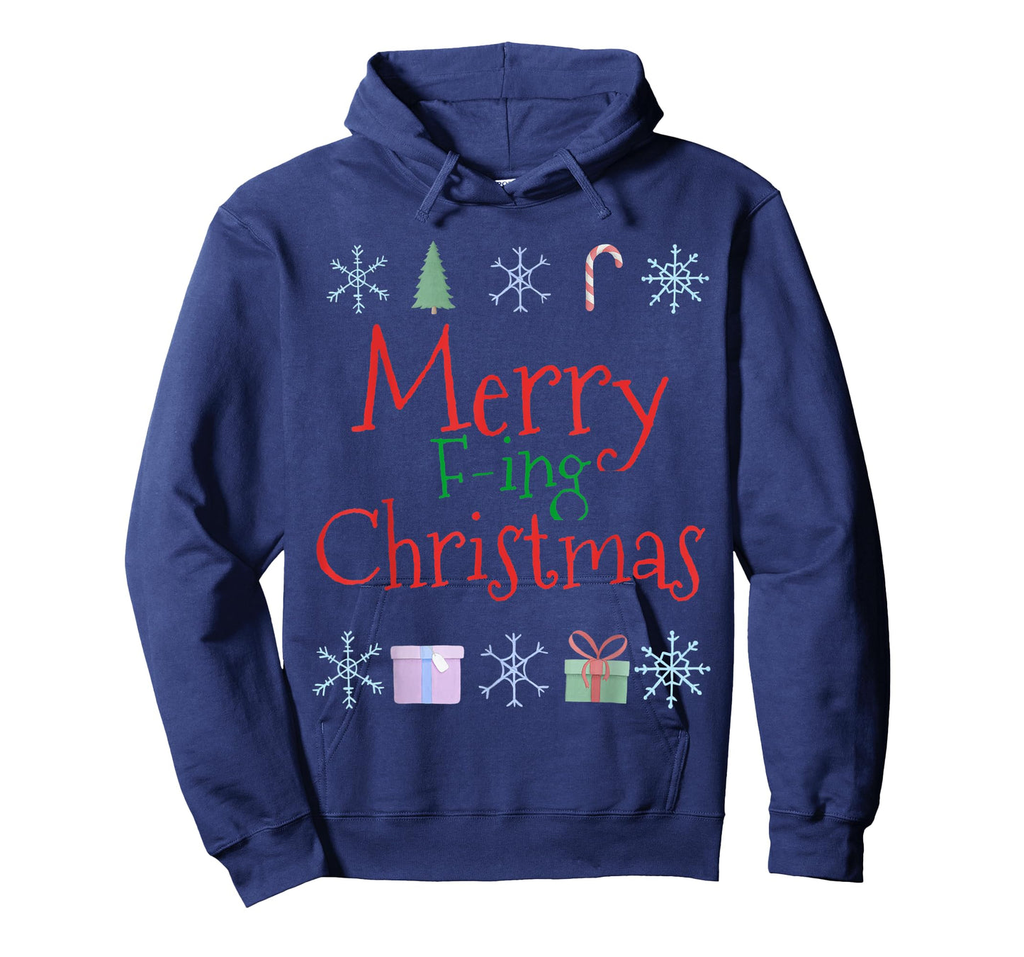 Merry Fucking (F-ing) Christmas Funny Sarcastic Quote T-Shirt