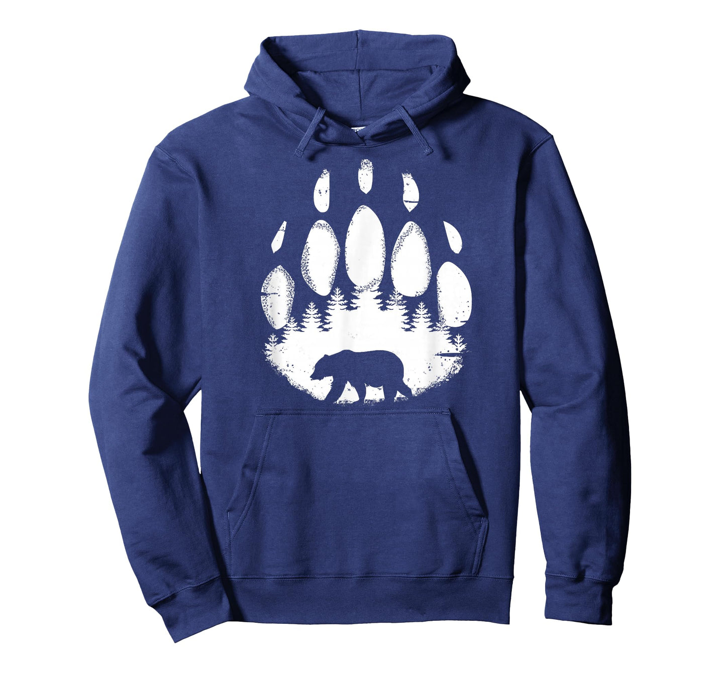Bear Paw White Print Forest Animal Silhouette T-shirt T-Shirt