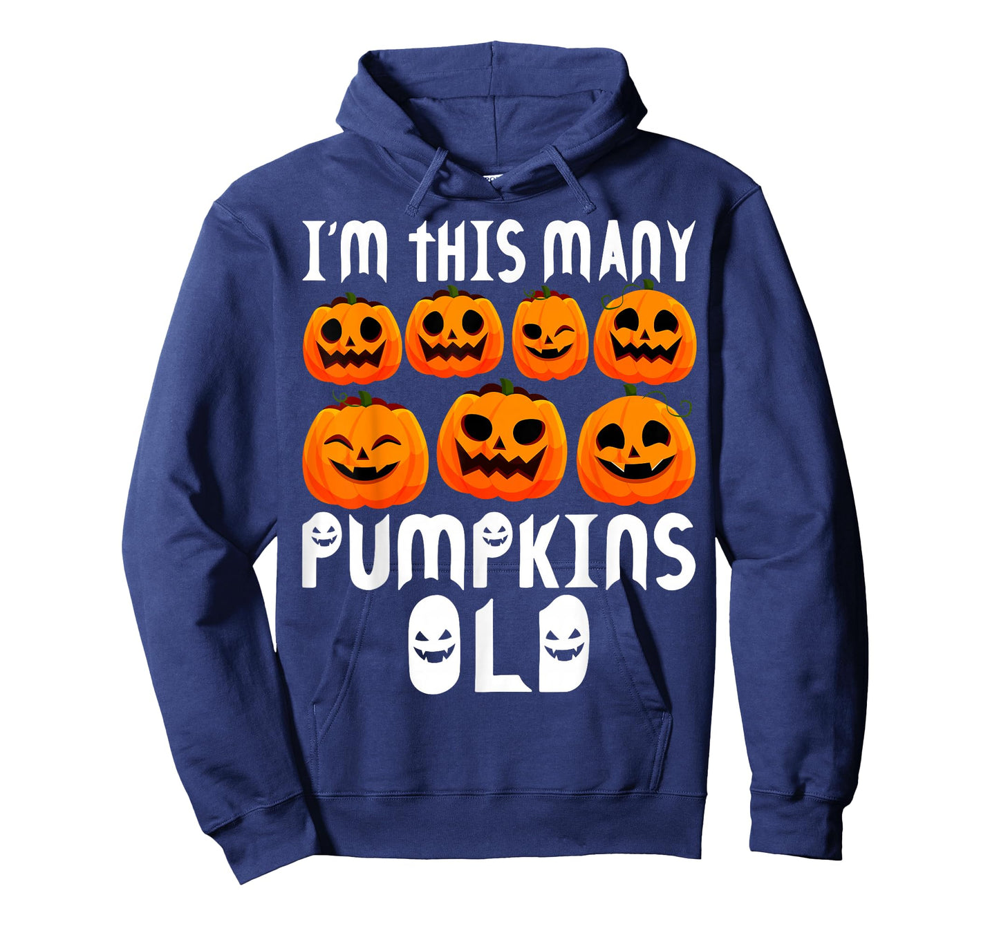 I'm This Many Pumpkins Old Ghost 7th Birthday Halloween T-Shirt