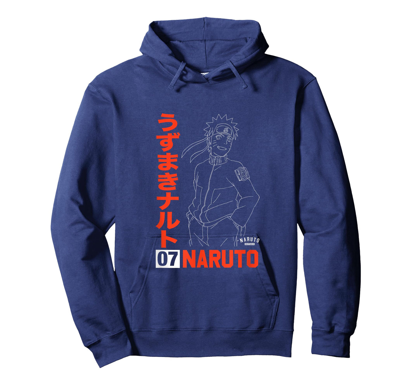 Naruto Naruto Shippuden Uzumaki Line Art T-Shirt - Unisex-Adult, Black, Small, Short Sleeve, T-Shirt, Anime