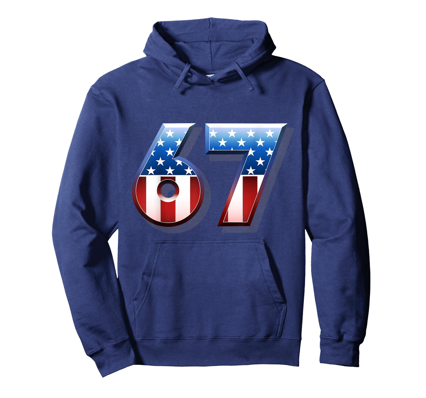 USA Flag 67 Meme Six Seven Slang 67th Birthday Adult Kids T-Shirt