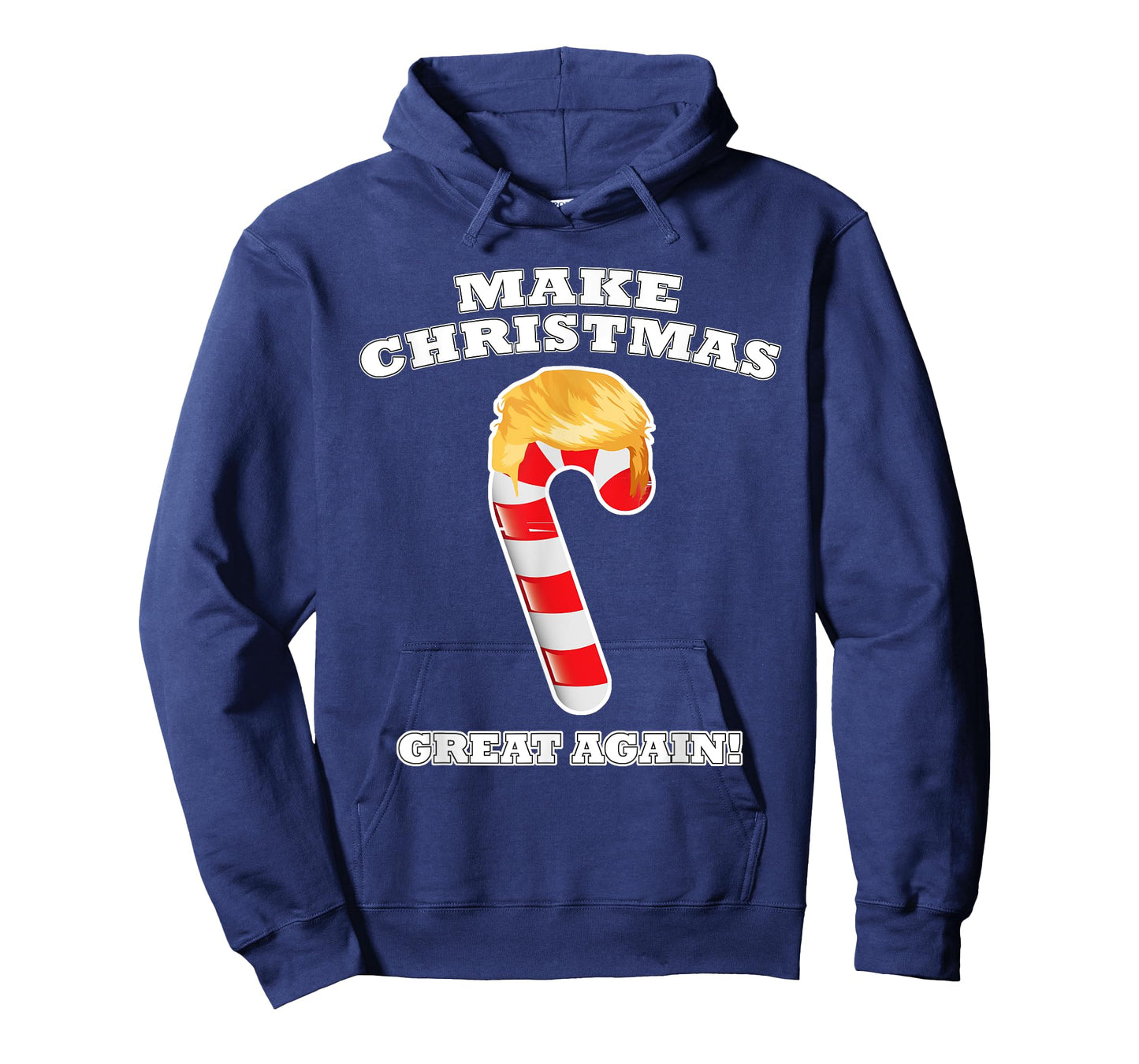 Make Christmas Great Again Holiday Candy Cane Trump Hair T-Shirt