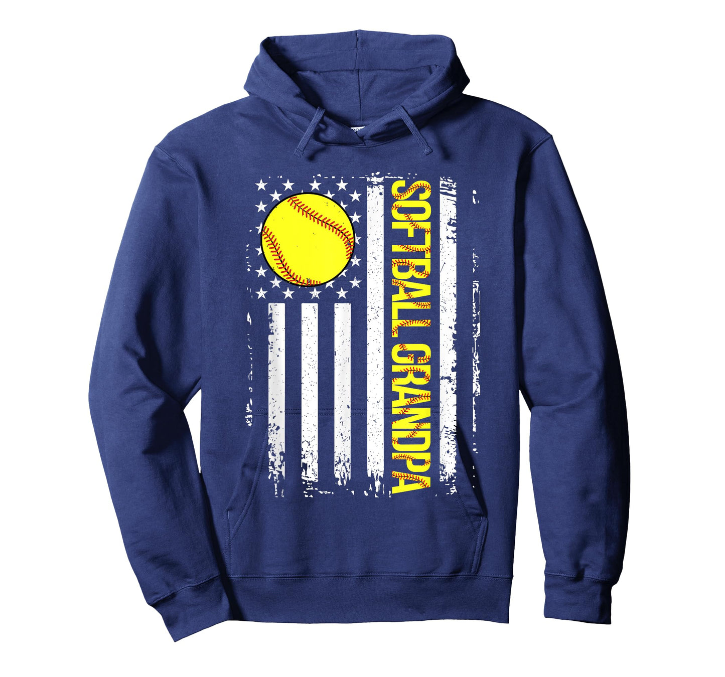 Softball Grandpa American Flag Vintage ic Game Day T-Shirt for Women Men