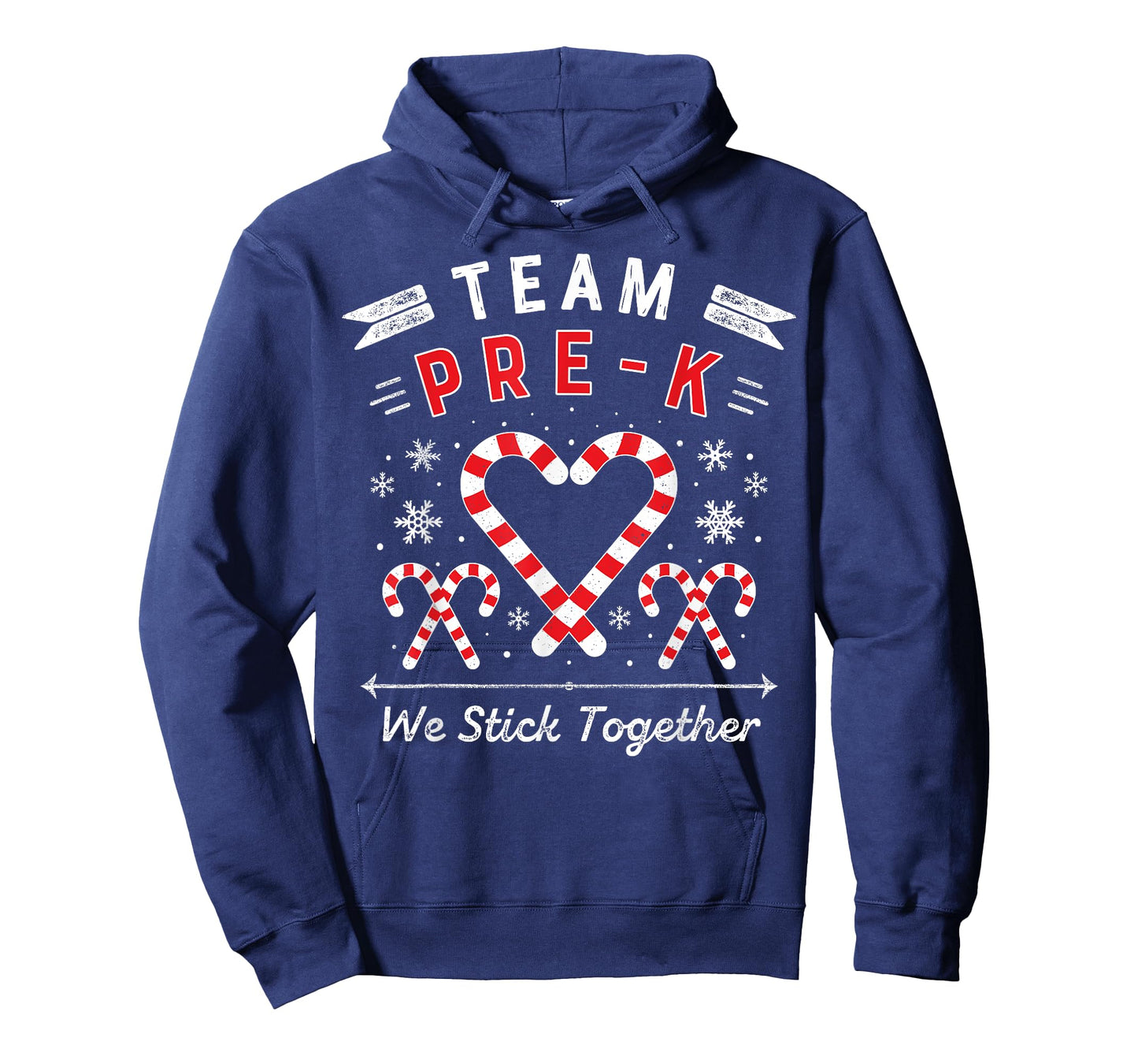 Team Pre-K Christmas Candy Cane Heart Preschool PreK Teacher T-Shirt for Men Women Kids