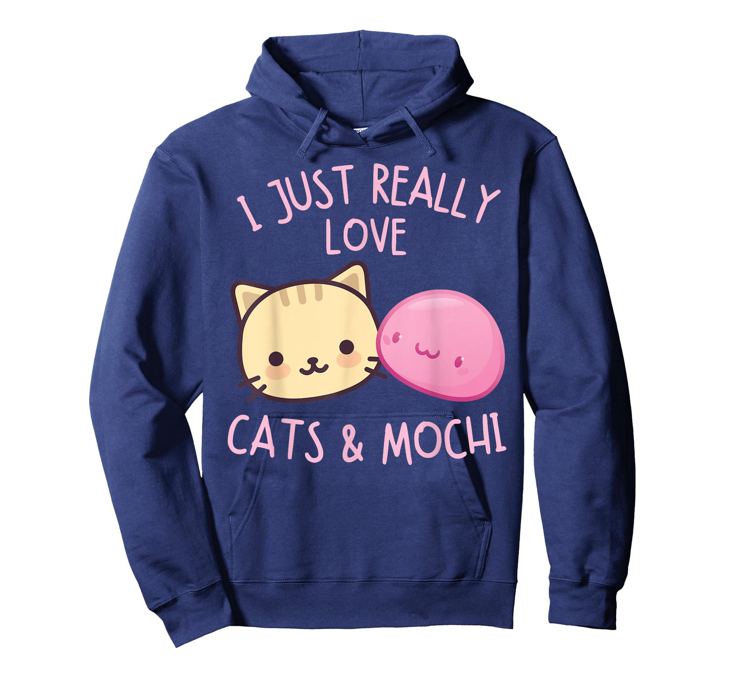 Cute Kawaii Girl Loves Pink Mochi Cat Asian Food Anime Women T-Shirt