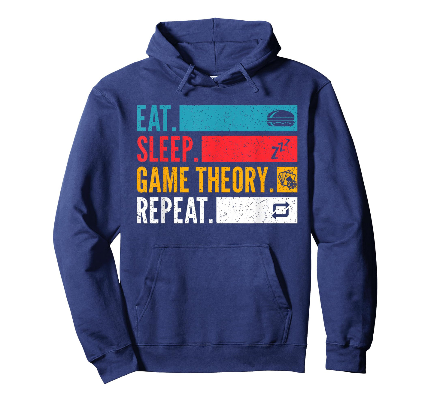 Eat Sleep Game Theory Repeat for Poker Night Strategy T-Shirt