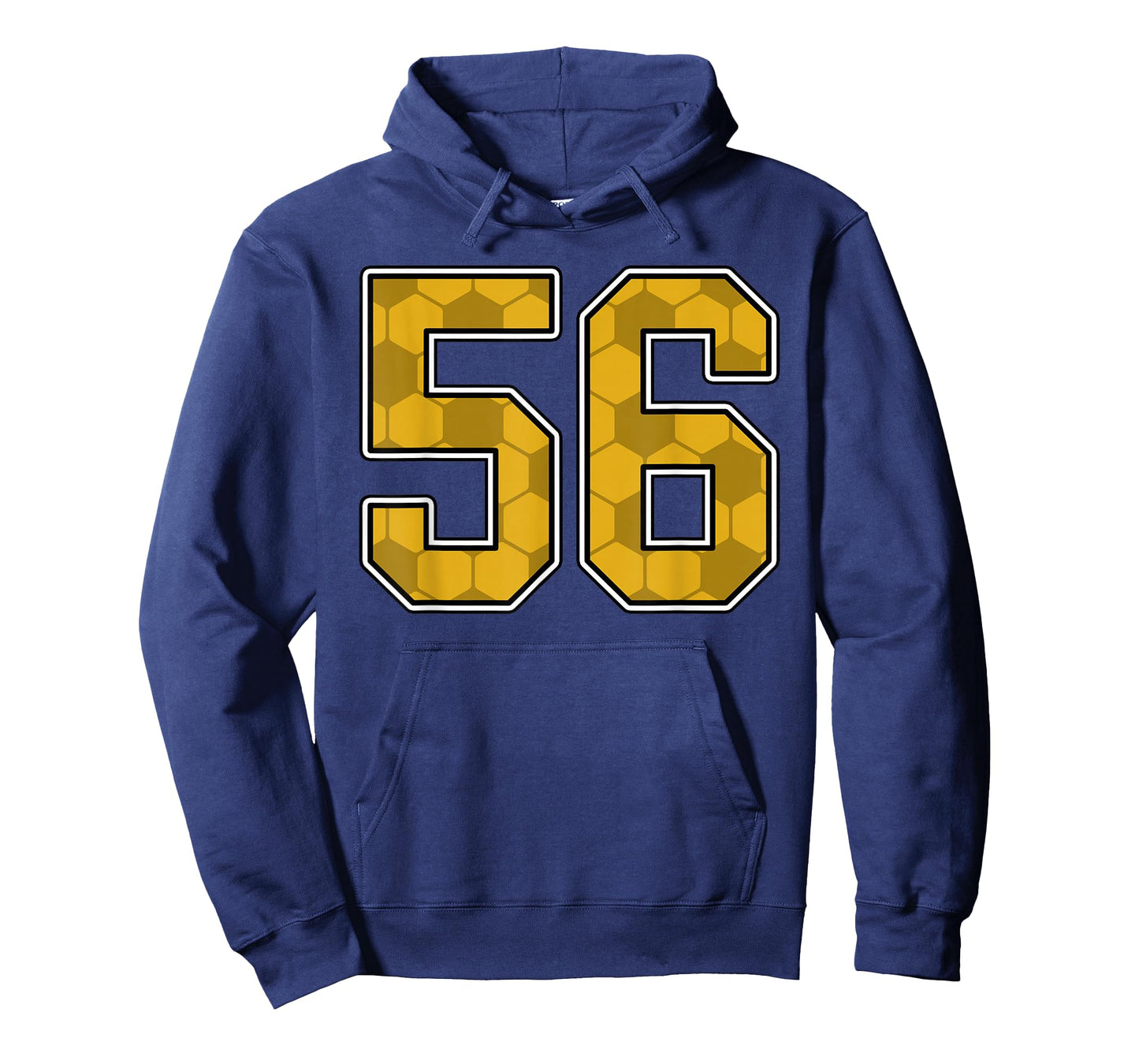 Gold Soccer Pattern Number 56 Jersey Player Uniform #56 T-Shirt