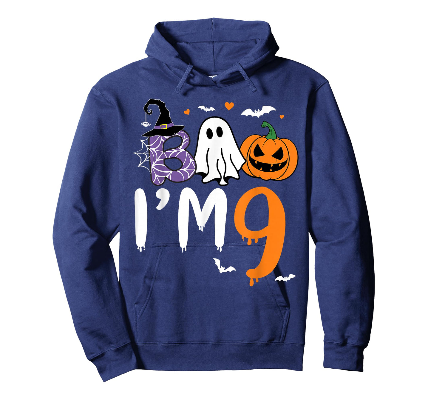 Boo I'm 9 Year Old Ghost 9th Birthday Boy Halloween Costume T-Shirt