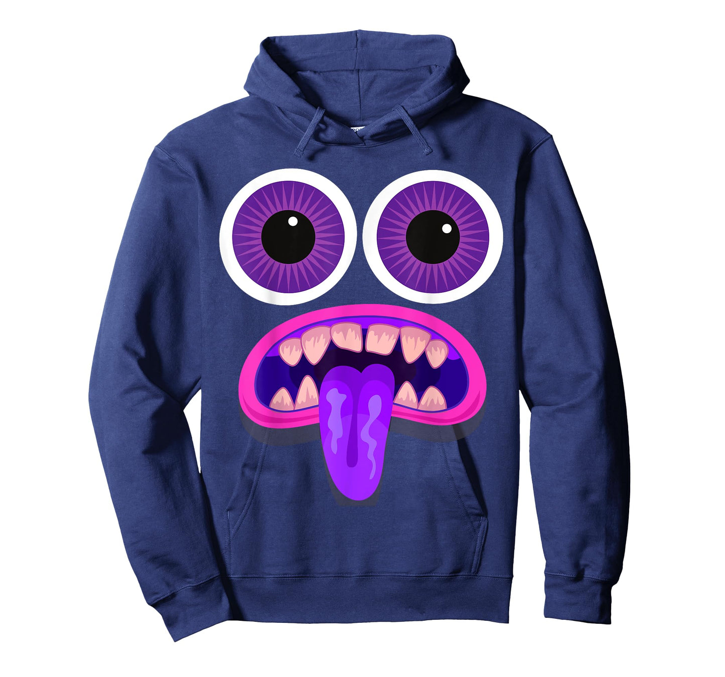 Men's Women's Purple Monster Face Halloween Costume T-Shirt