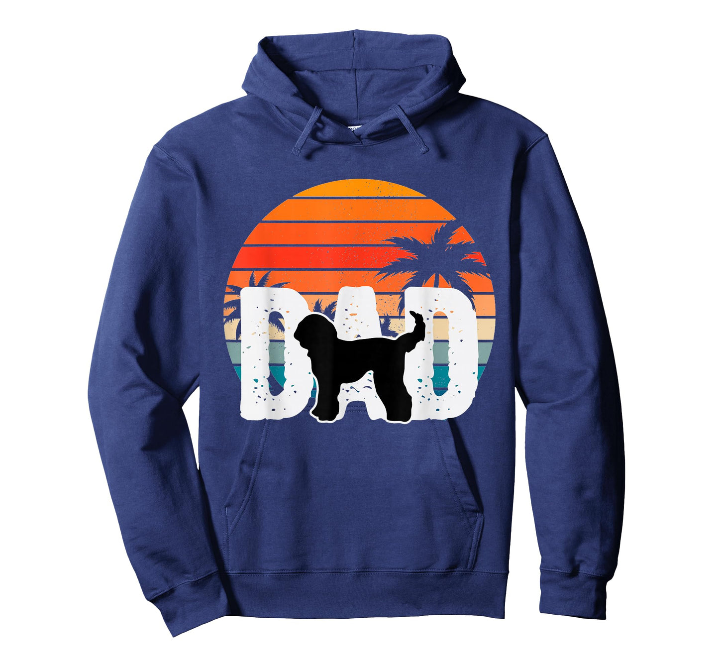 Whoodle Dog Dad Retro Sunset 90s Vintage T-Shirt
