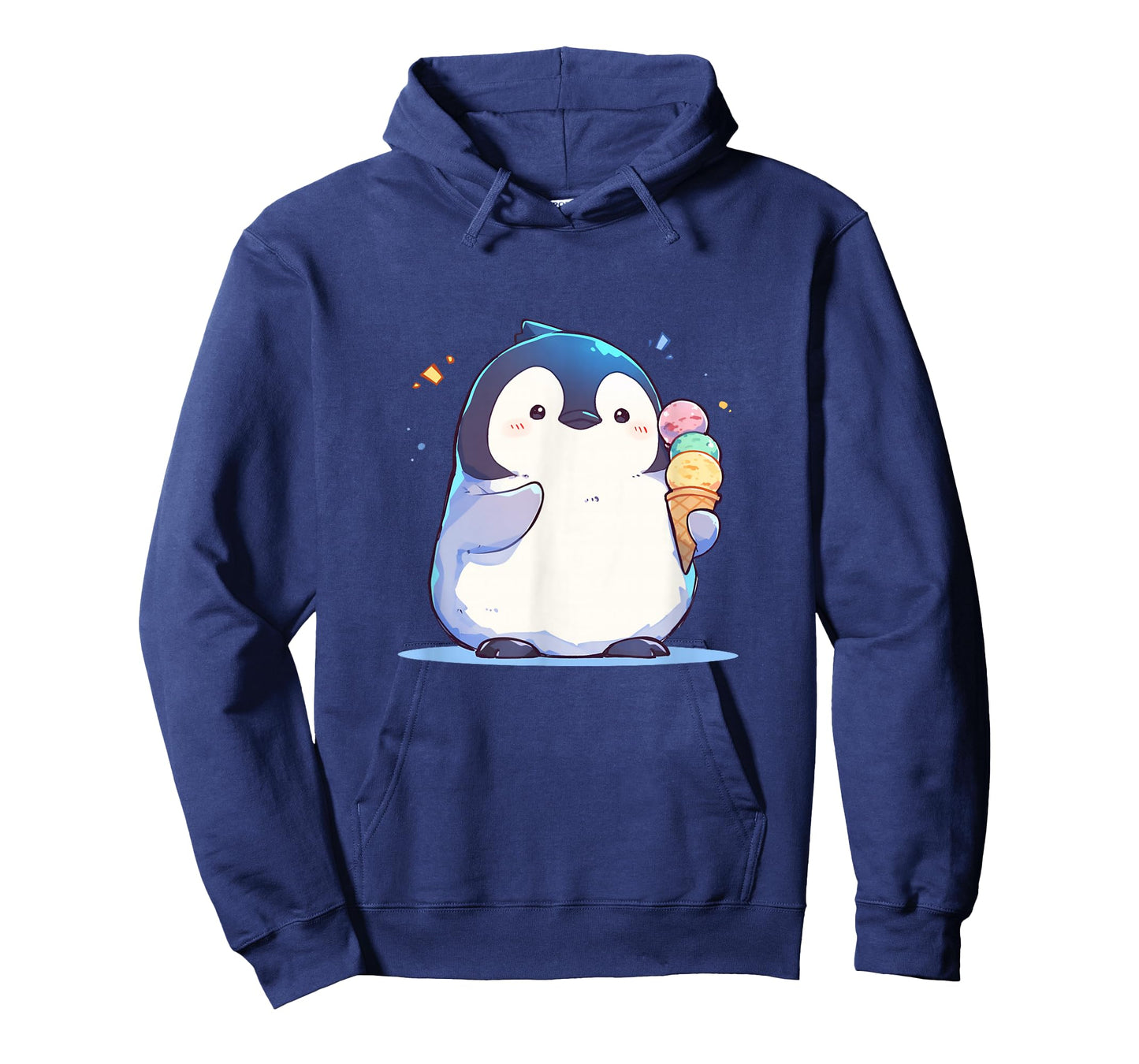 Penguin Eating Ice Cream - Penguin Kawaii T-Shirt