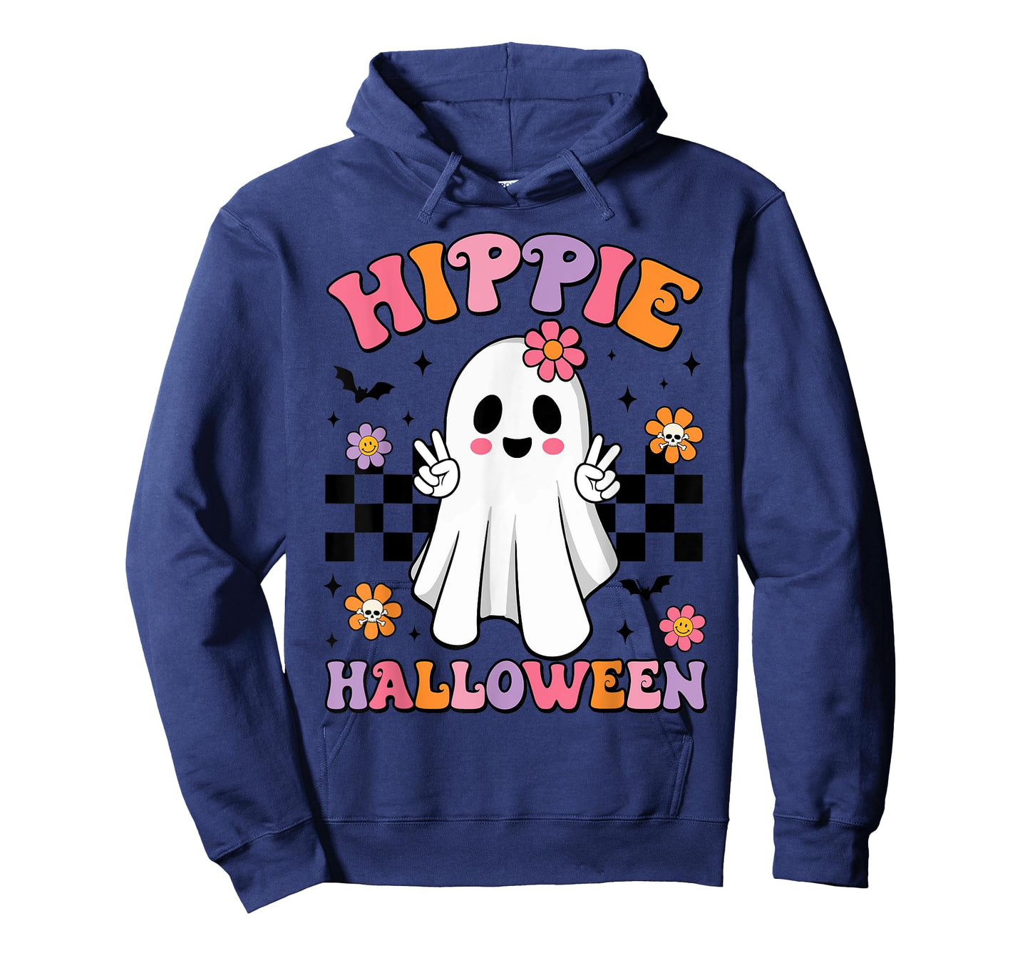 Groovy Boo Hippie Halloween Peace Ghost Halloween Girl Women T-Shirt