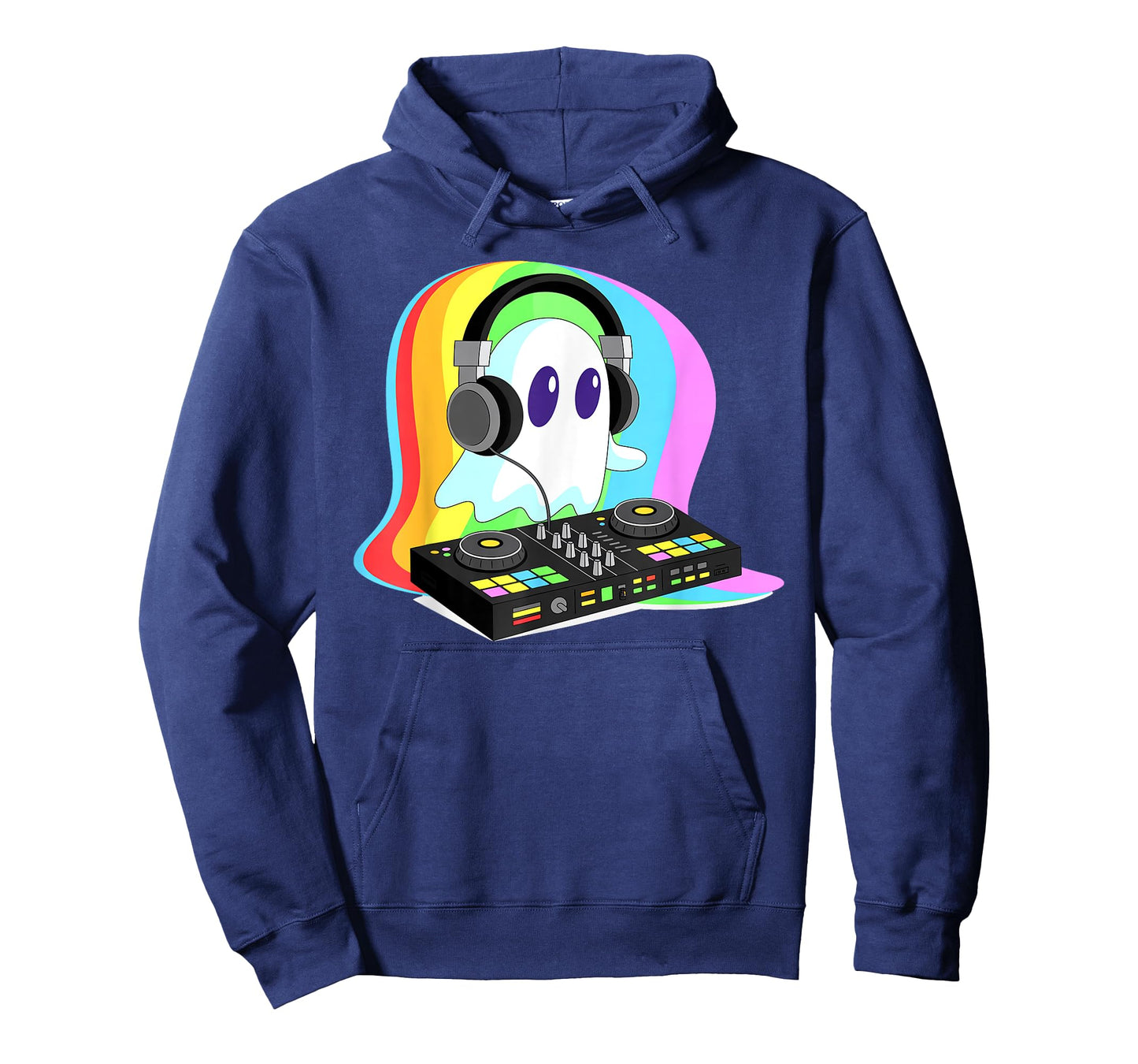 House Music Ghost DJ Optical Illusion Edm Halloween Rave DJ T-Shirt