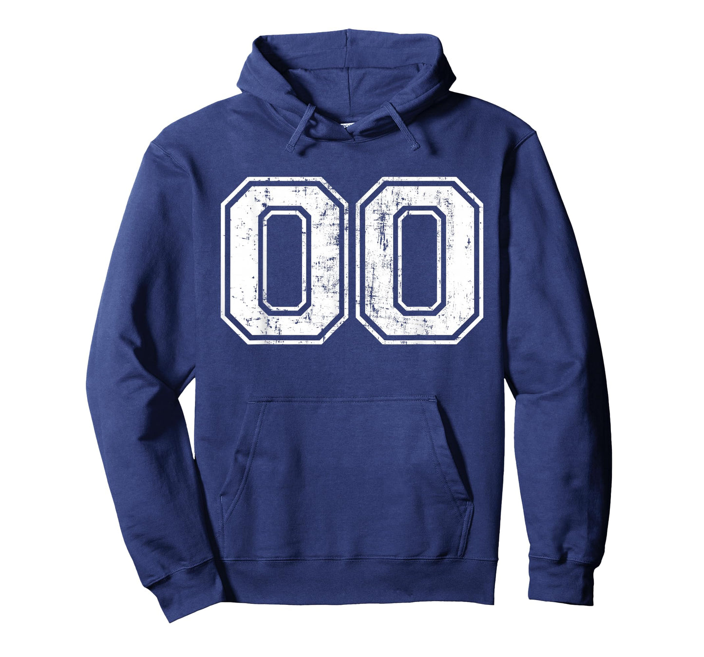 Number 00 Varsity Distressed Vintage Sports Team Practice T-Shirt