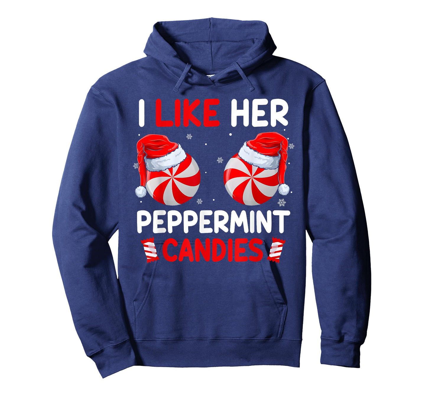 I Like Her Peppermint Candies Funny Couples Christmas T-Shirt