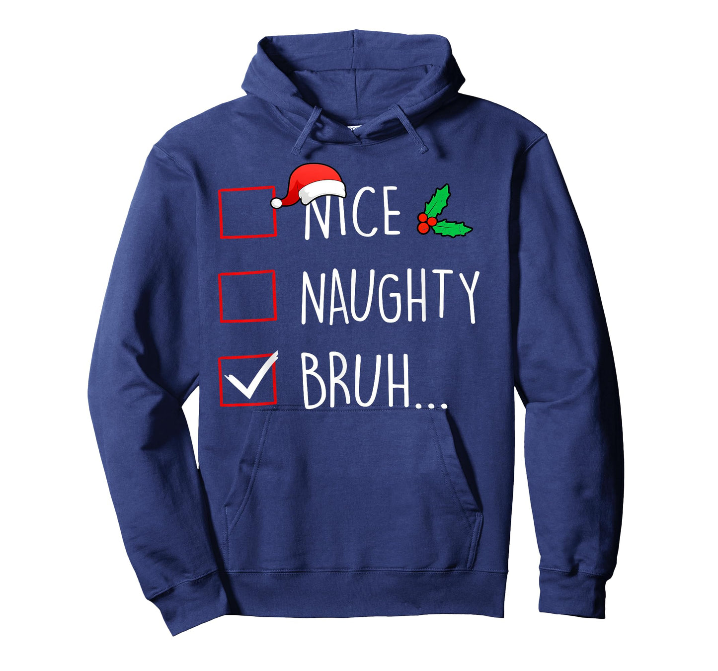 Nice Naughty Bruh Christmas Family Matching T-Shirt