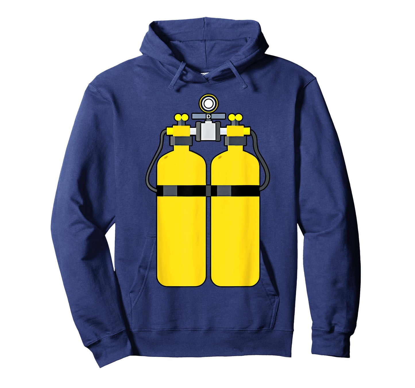 Funny Scuba Tank Backprint Halloween Costumes Scuba Diver T-Shirt
