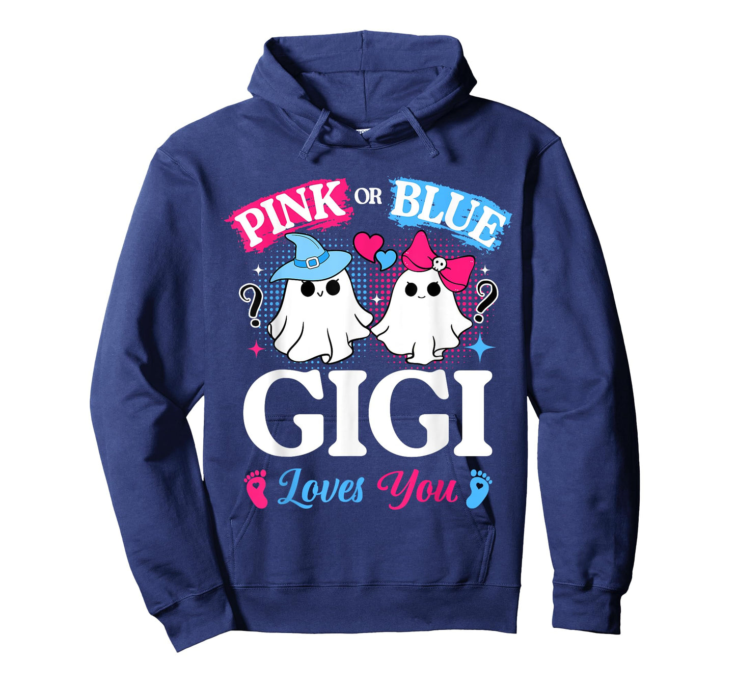 Pink or Blue Gigi Loves You Gender Reveal Halloween T-Shirt