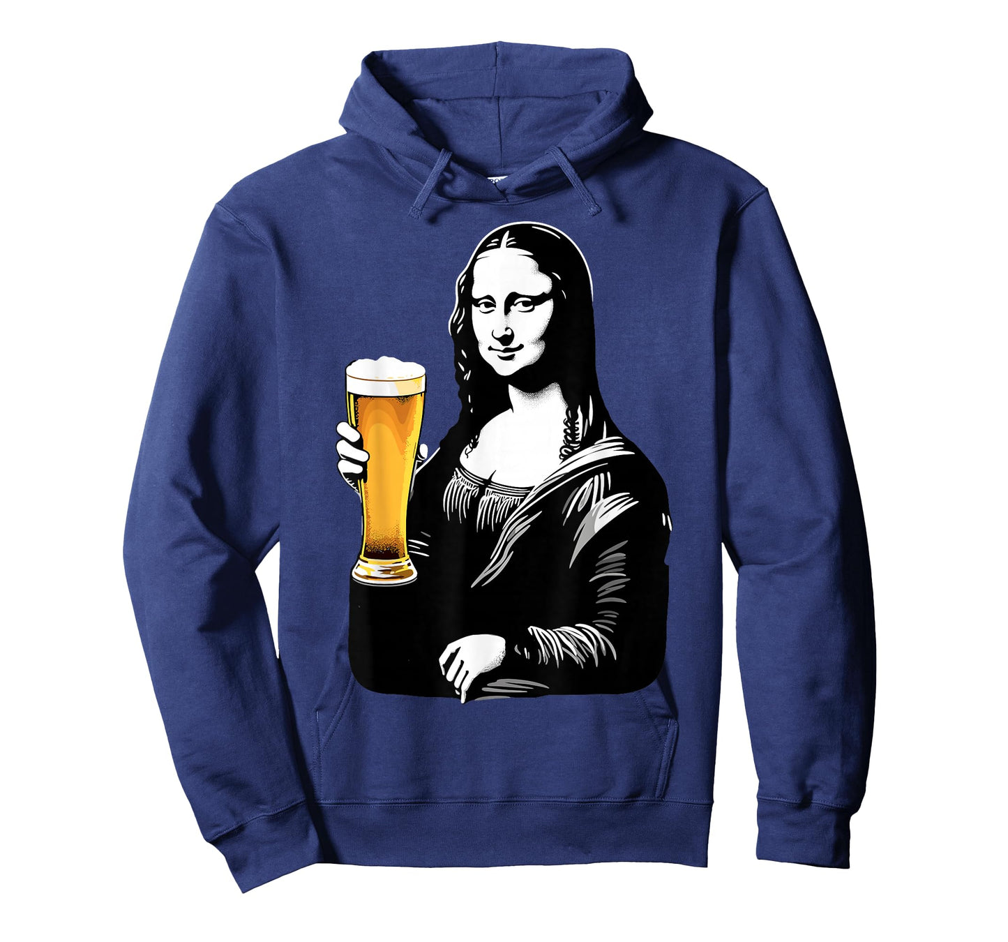Mona Lisa Drinking Beer Party Joke Beer & Art Lover Humor T-Shirt