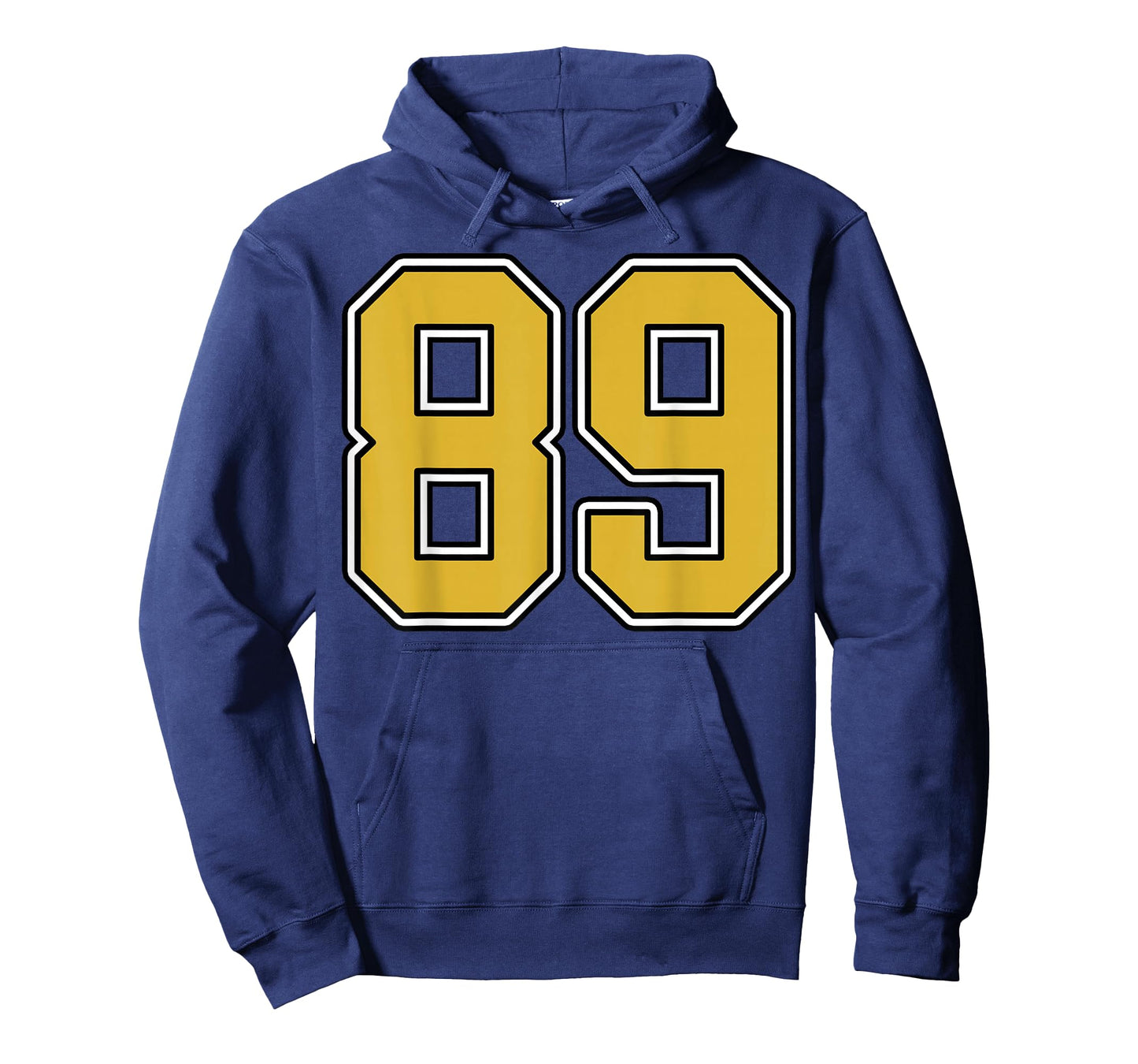 Old Gold Black White Sports Number 89 Jersey Uniform Player T-Shirt