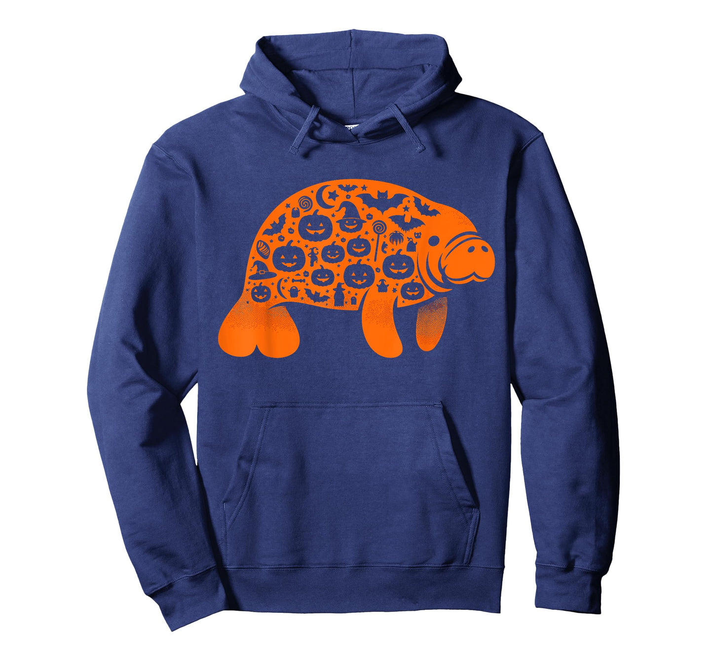 Funny Pumpkin Manatee Candy Halloween Mens Womens Kids T-Shirt