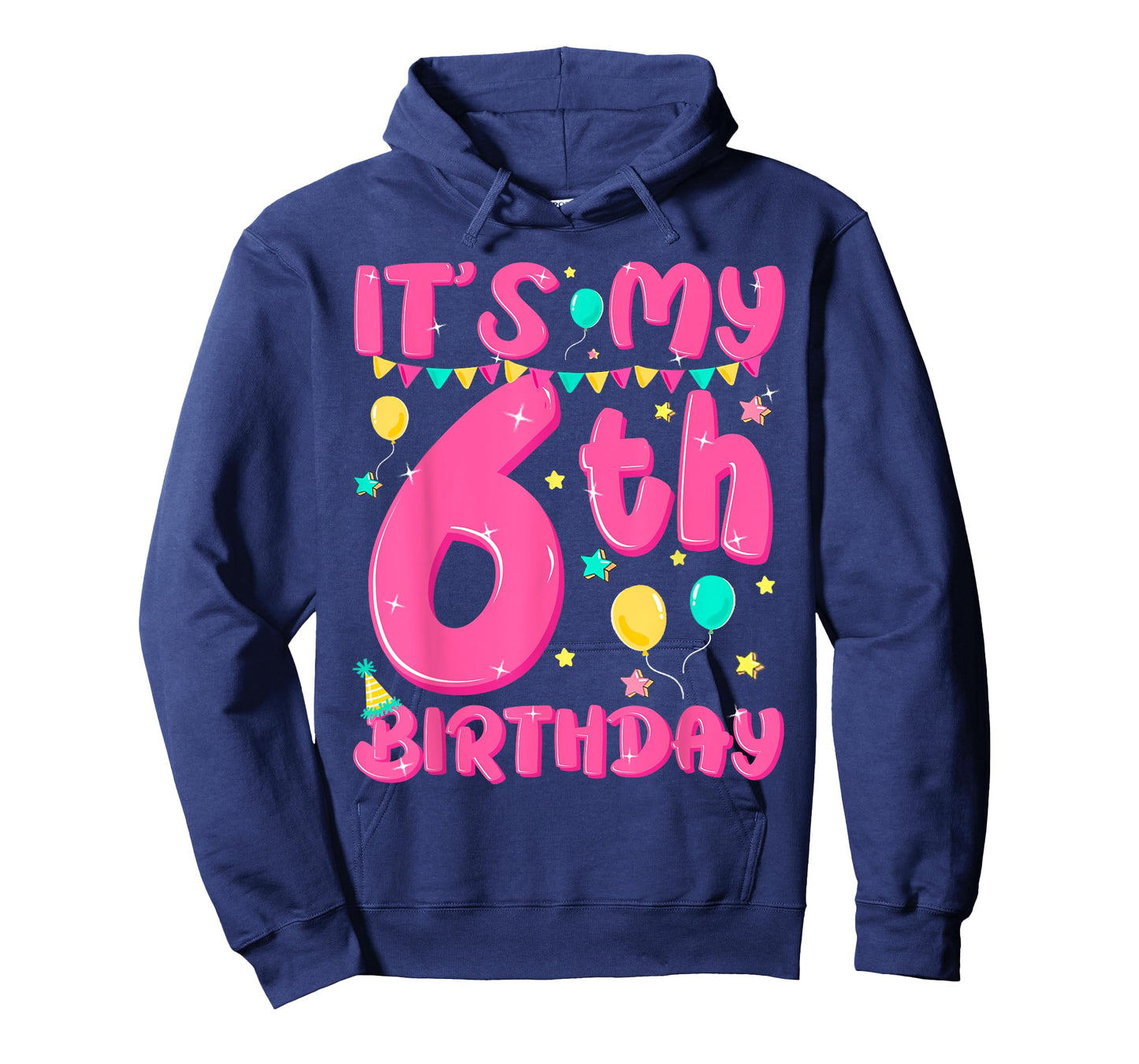Cute It's My 6th Birthday 6 Six Year Old Kid Girl Pink Party T-Shirt