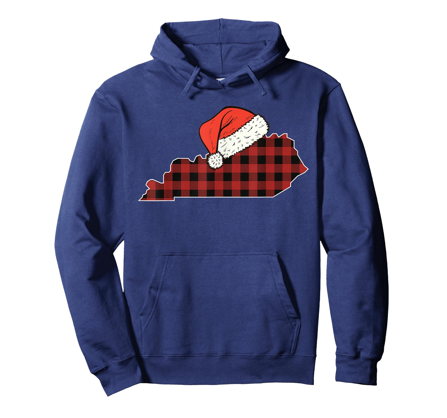 Kentucky Plaid Christmas Santa Hat Holiday Matching Design T-Shirt