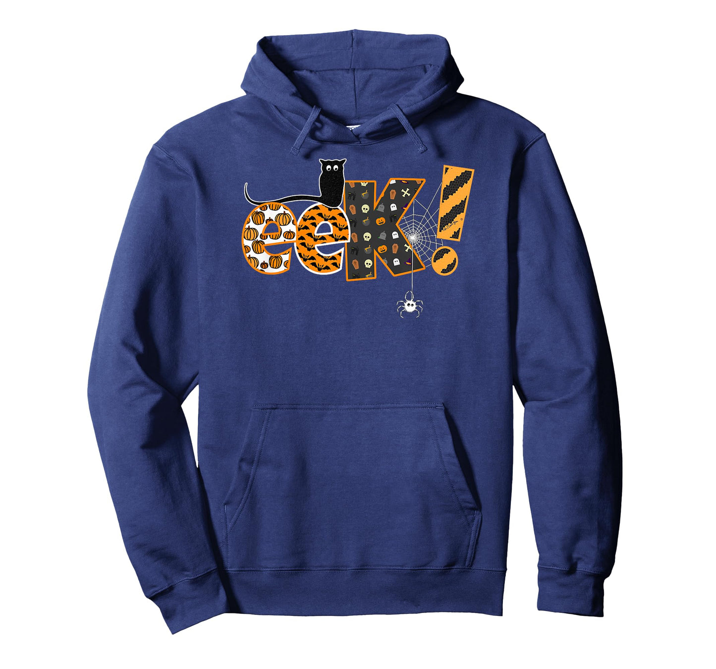 Boo Halloween EEK! Design with Funny Cat and Spider T-Shirt for Men Women Kids